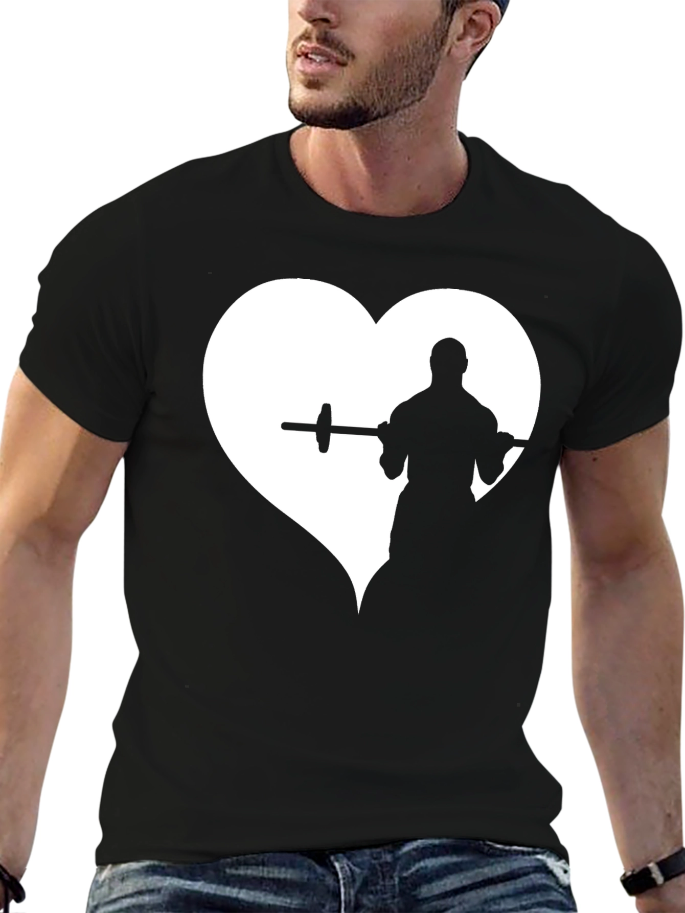 Weightlifting Heart T-Shirt - Black