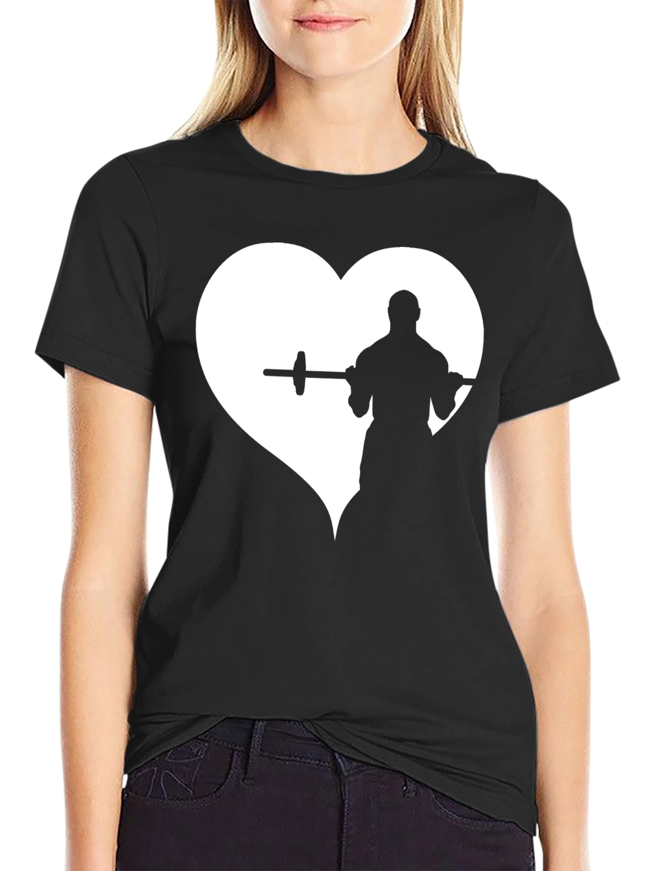 Weightlifting Heart T-Shirt - Black