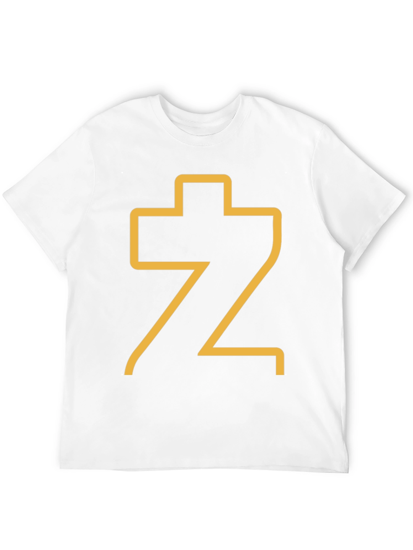 Abstract Gold Graphic Print Black T-Shirt