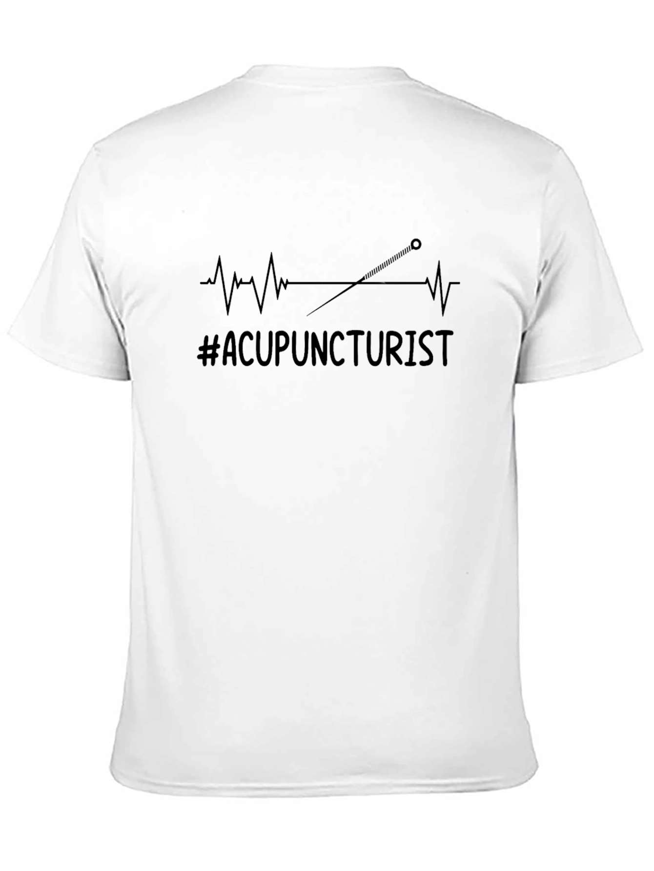 Acupuncturist Heartbeat T-Shirt - Black