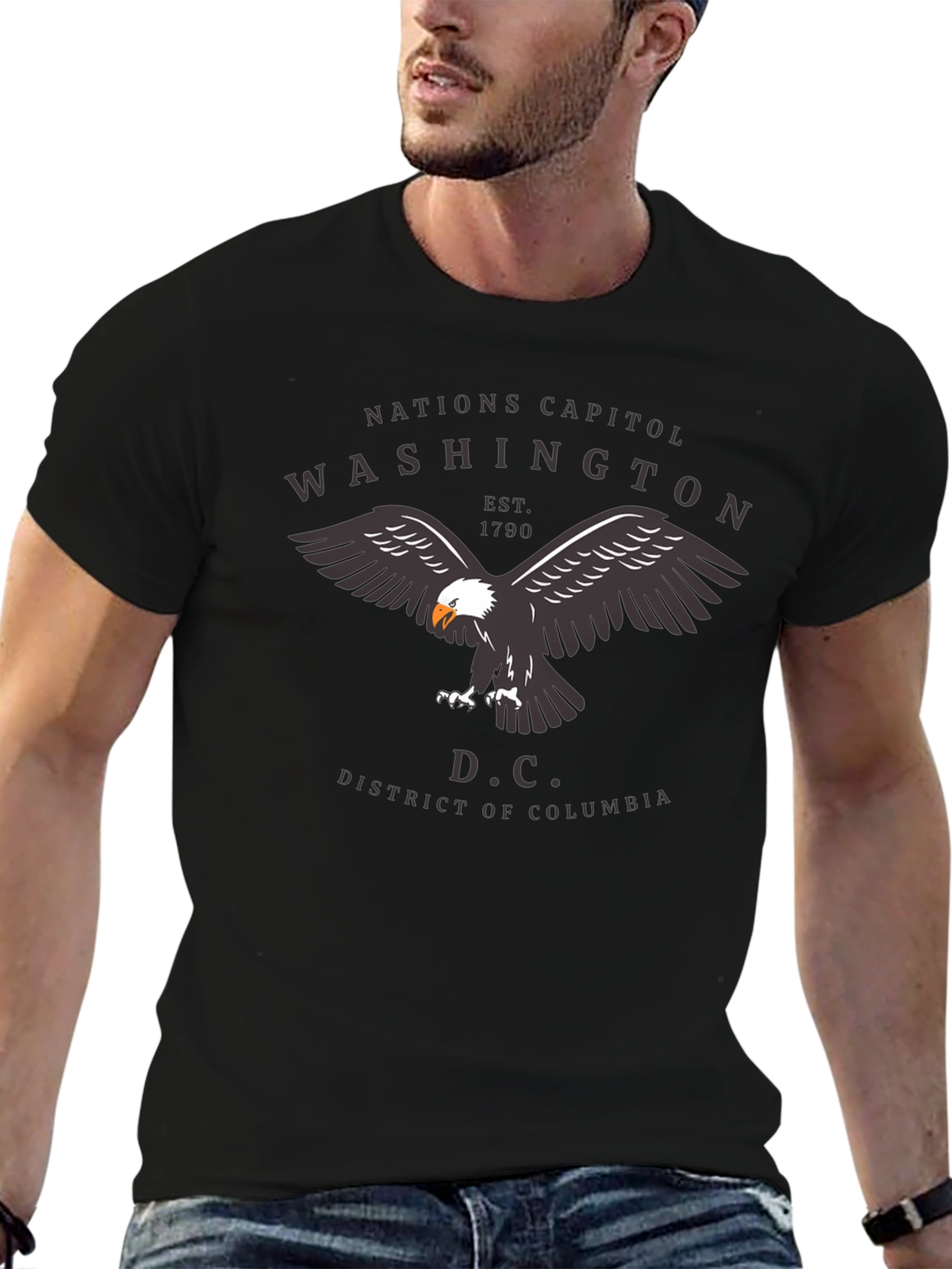 Washington D.C. Eagle Graphic T-Shirt