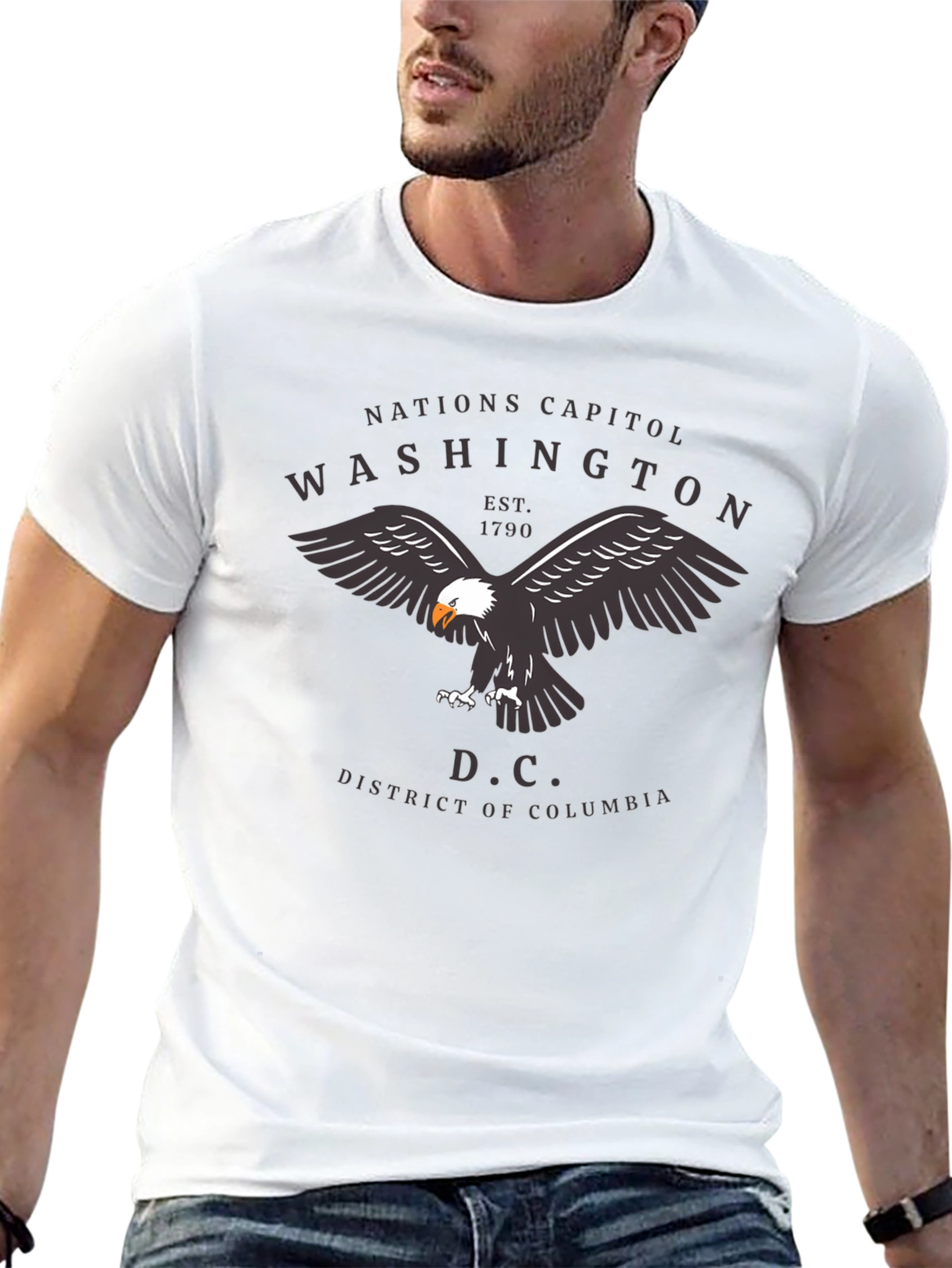 Washington D.C. Eagle Graphic T-Shirt