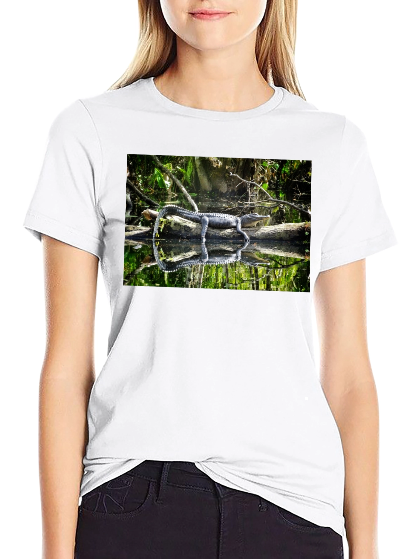 Alligator Reflection Graphic T-Shirt