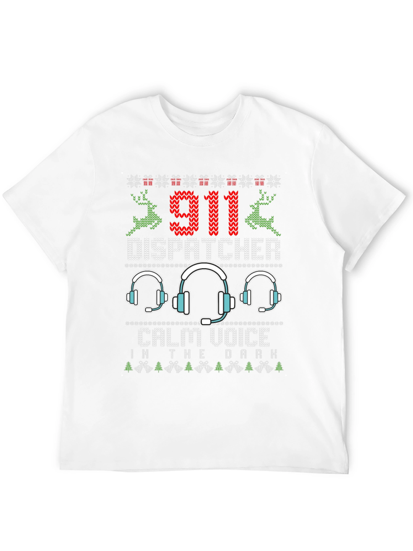 911 Dispatcher Ugly Christmas T-Shirt