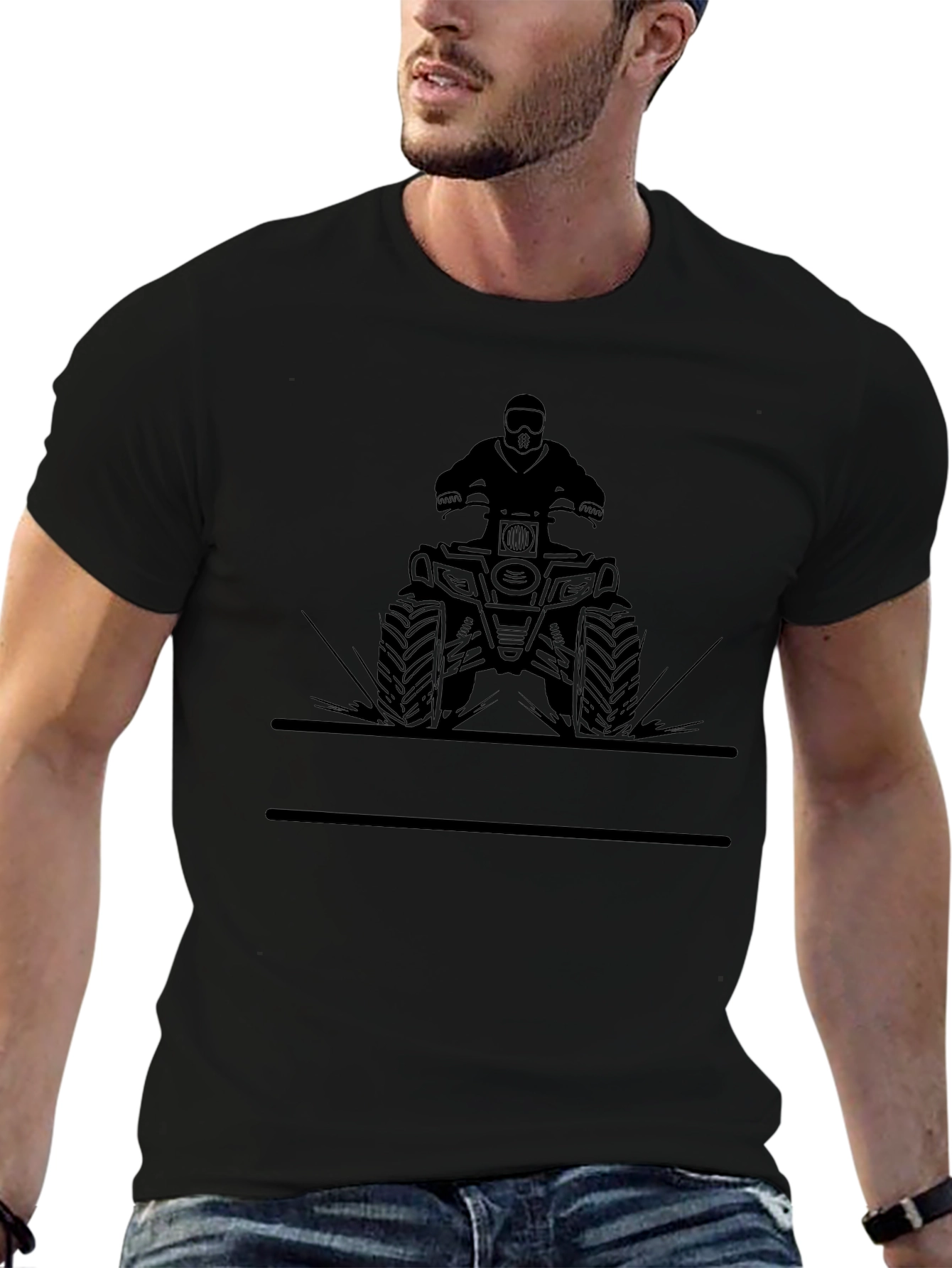 ATV Rider Graphic Tee - Black