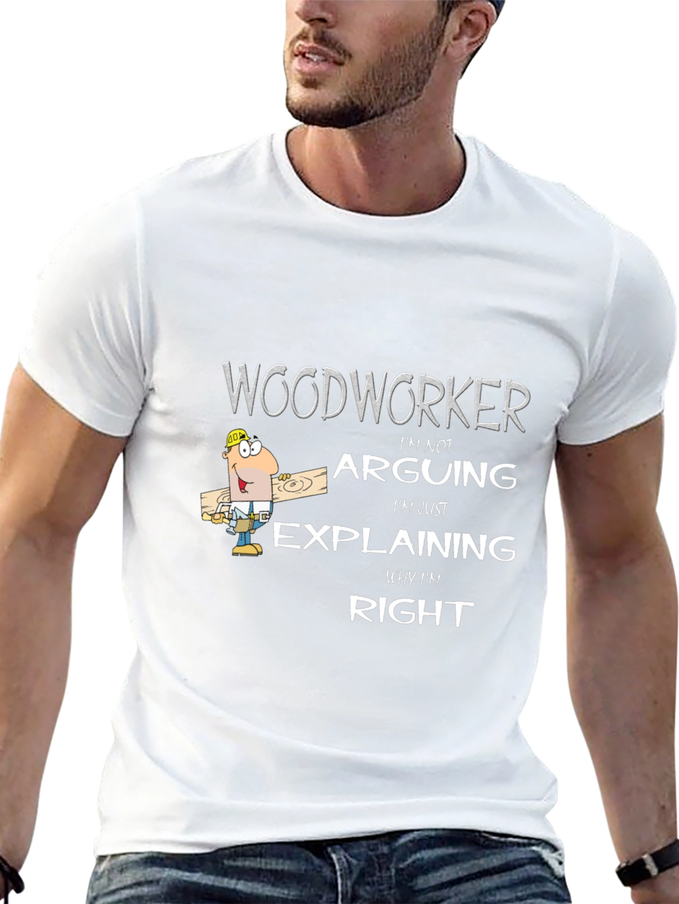 Woodworker Arguing T-Shirt - Funny Woodworking Tee