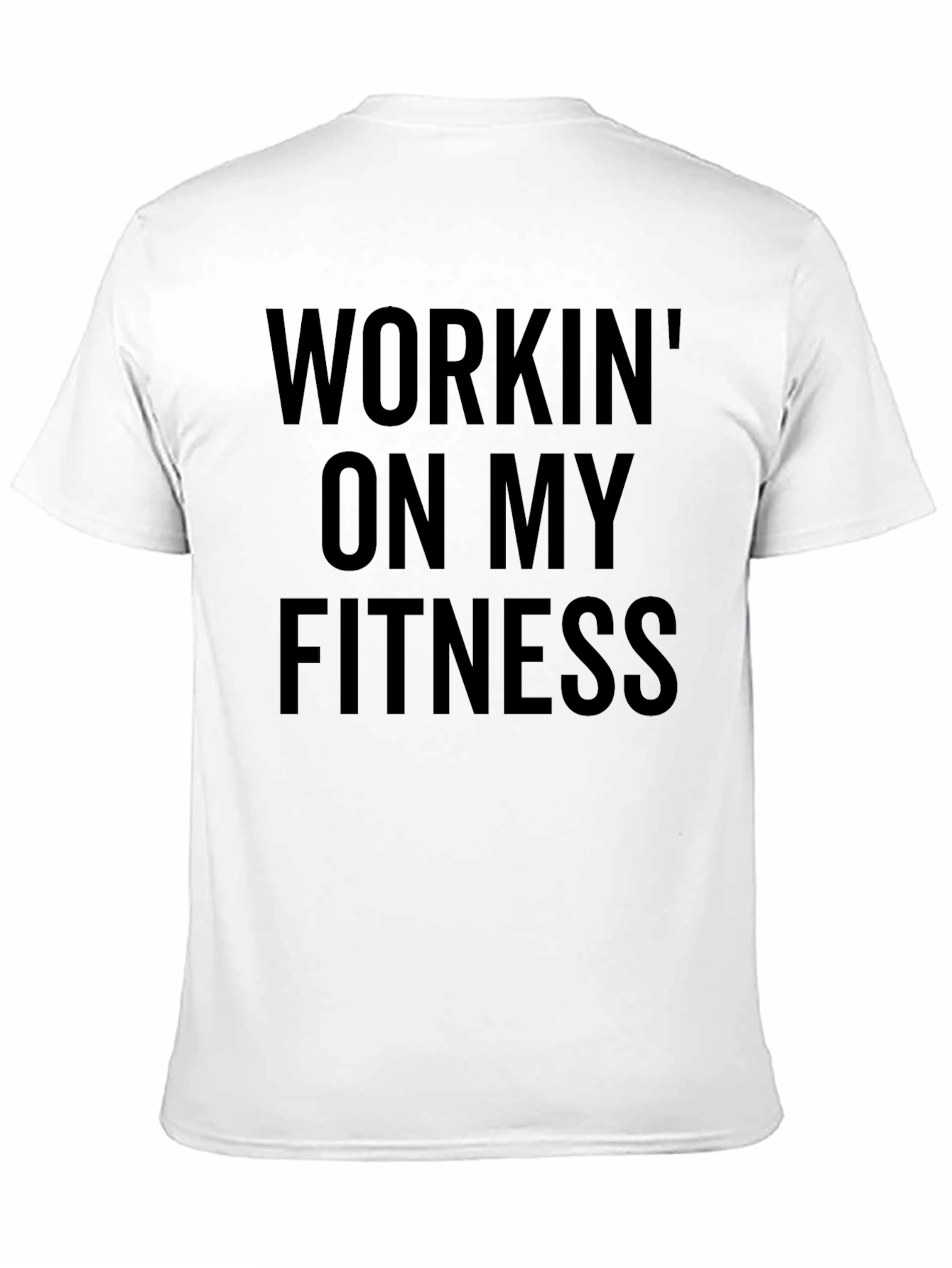 Workin on My Fitness Black Graphic T-Shirt