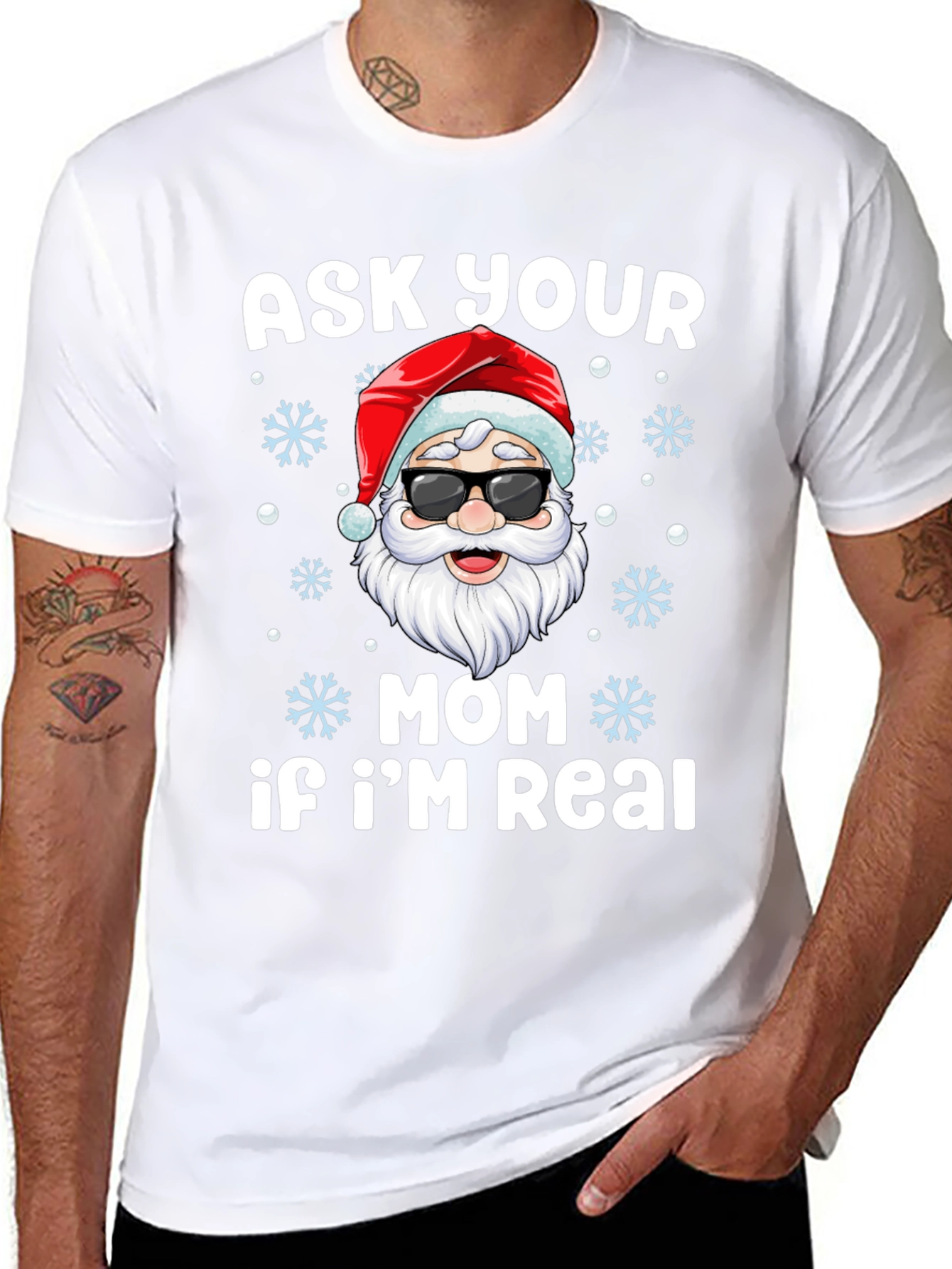 Ask Your Mom If Im Real Santa T-Shirt