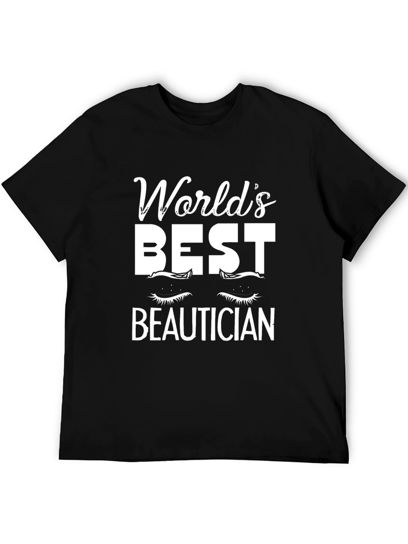 Worlds Best Beautician T-Shirt - Black