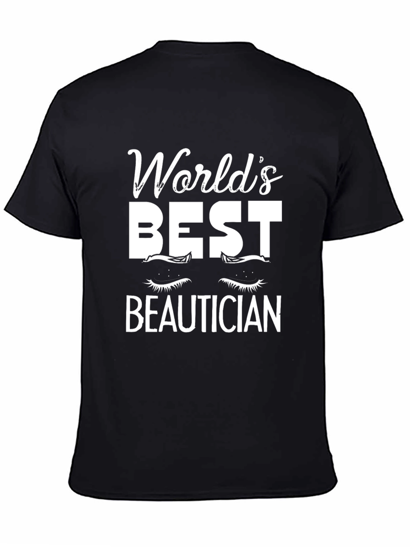 Worlds Best Beautician T-Shirt - Black