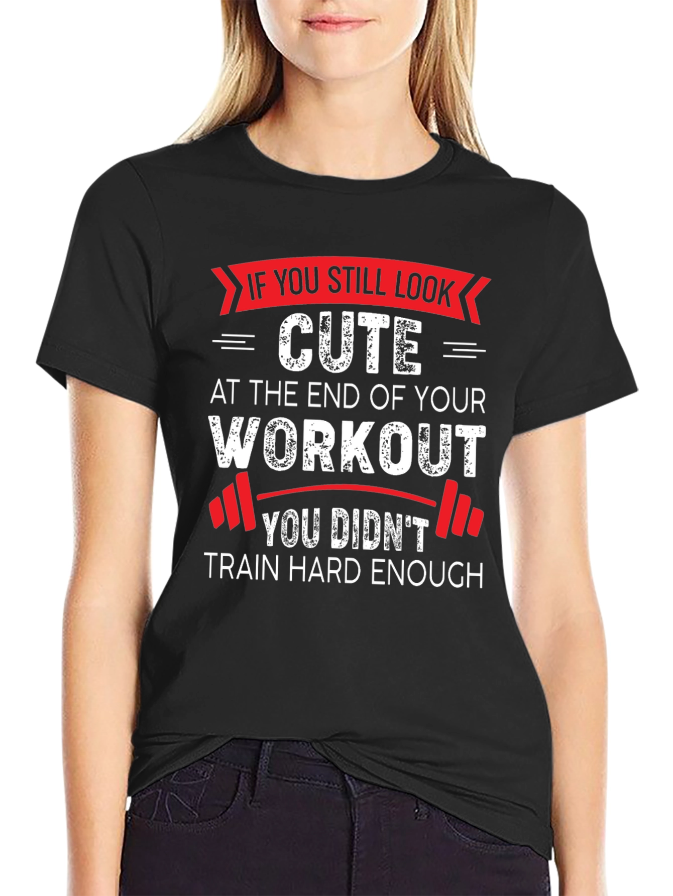 Workout Motivation Graphic Tee - Train Hard Enough!