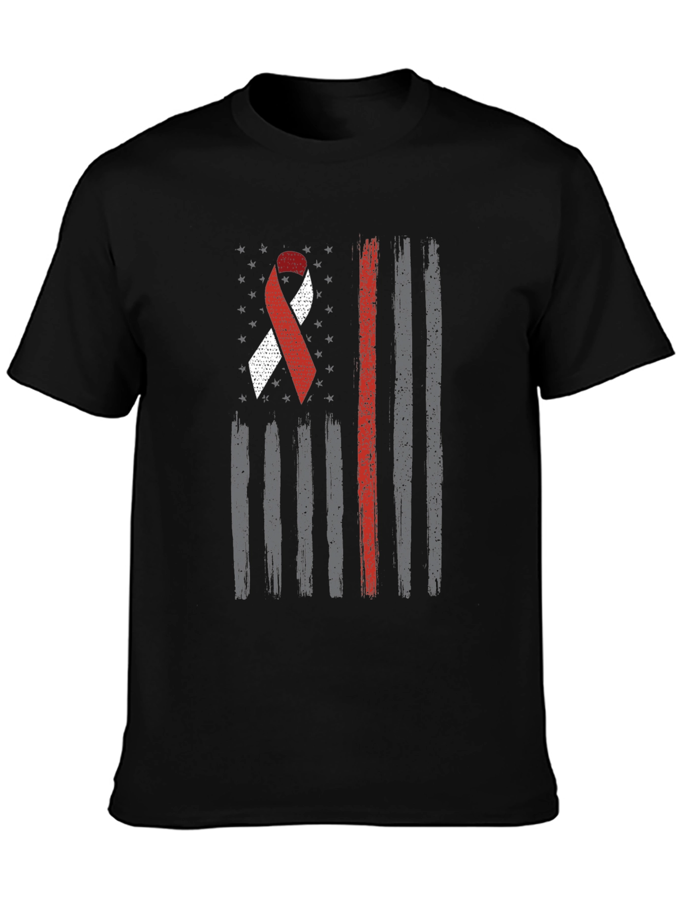 American Flag Awareness Ribbon Graphic Tee