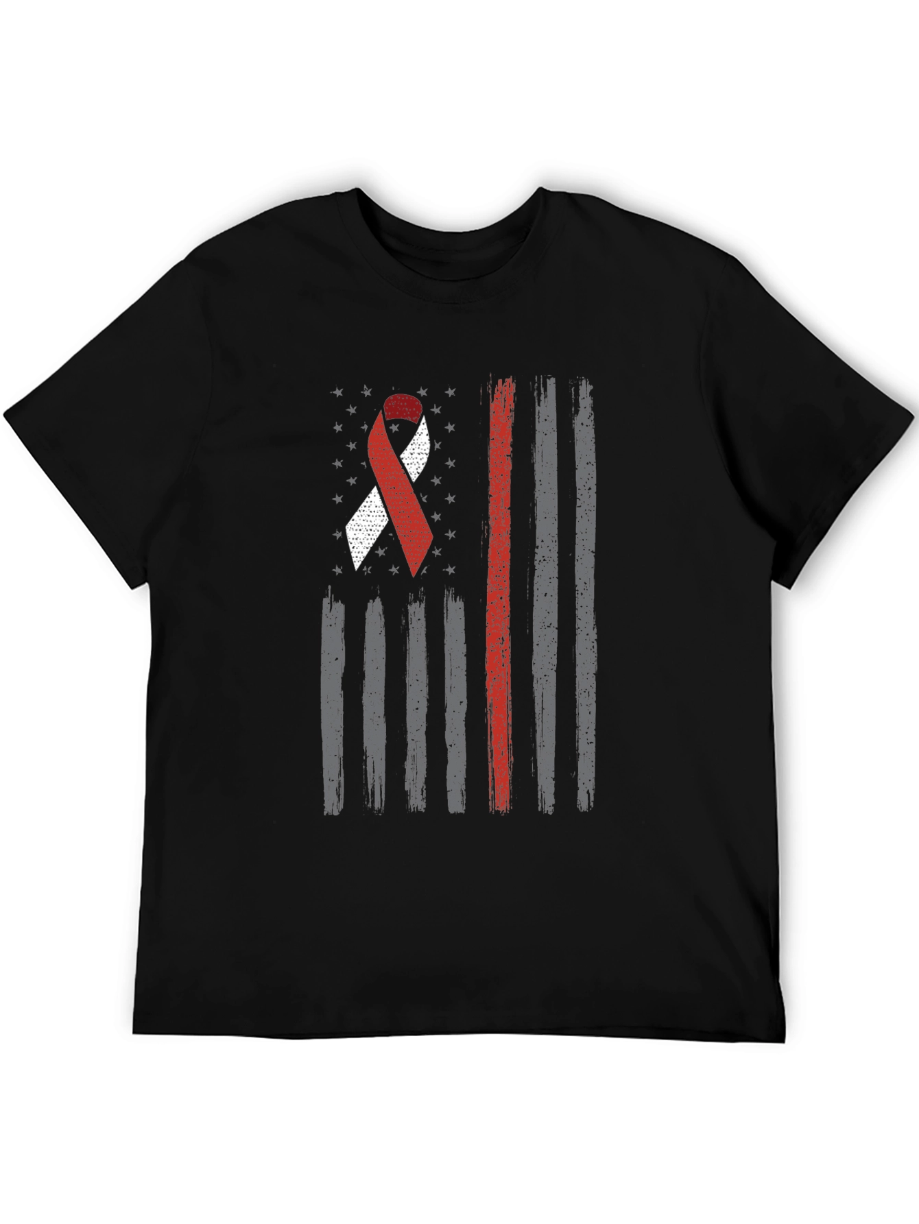 American Flag Awareness Ribbon Graphic Tee