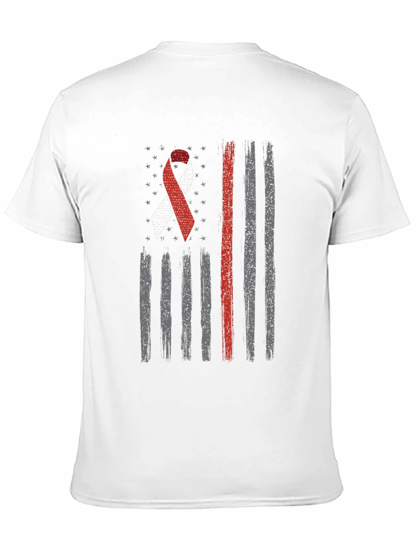American Flag Awareness Ribbon Graphic Tee