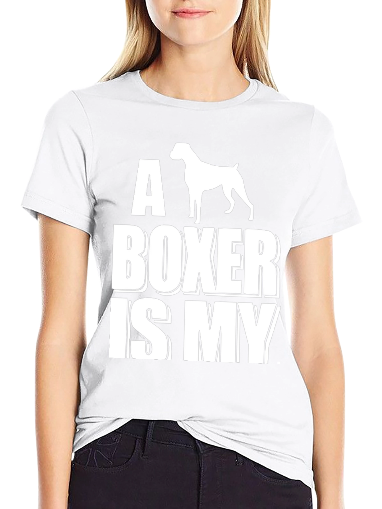 A Boxer is My Dog Graphic T-Shirt - Black