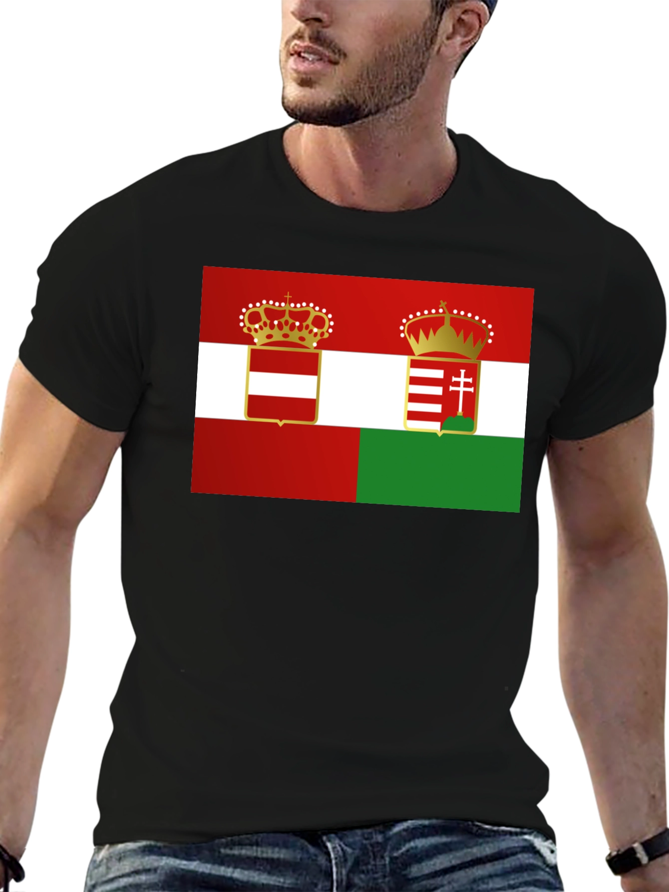 Austria-Hungary Flag Graphic T-Shirt