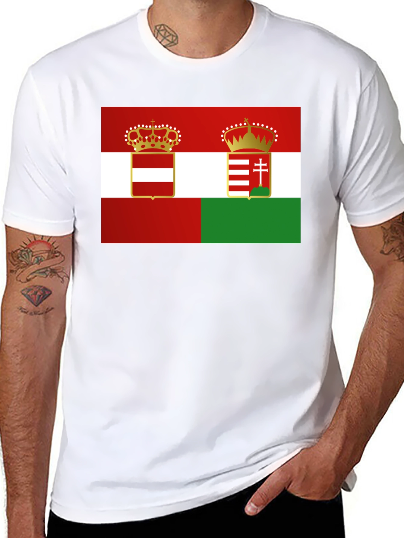 Austria-Hungary Flag Graphic T-Shirt