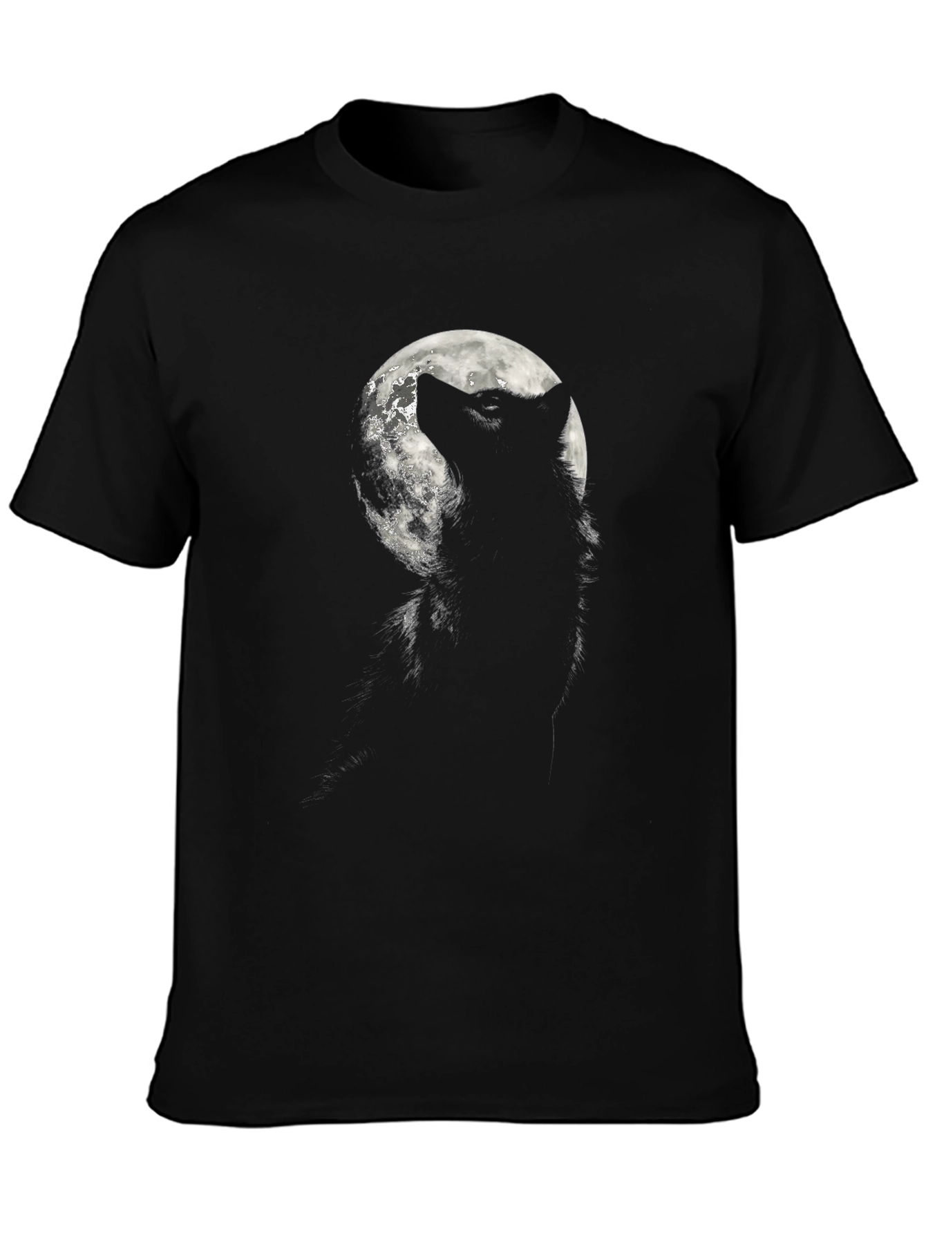 Wolf Moon Graphic Tee - Mens Black T-Shirt