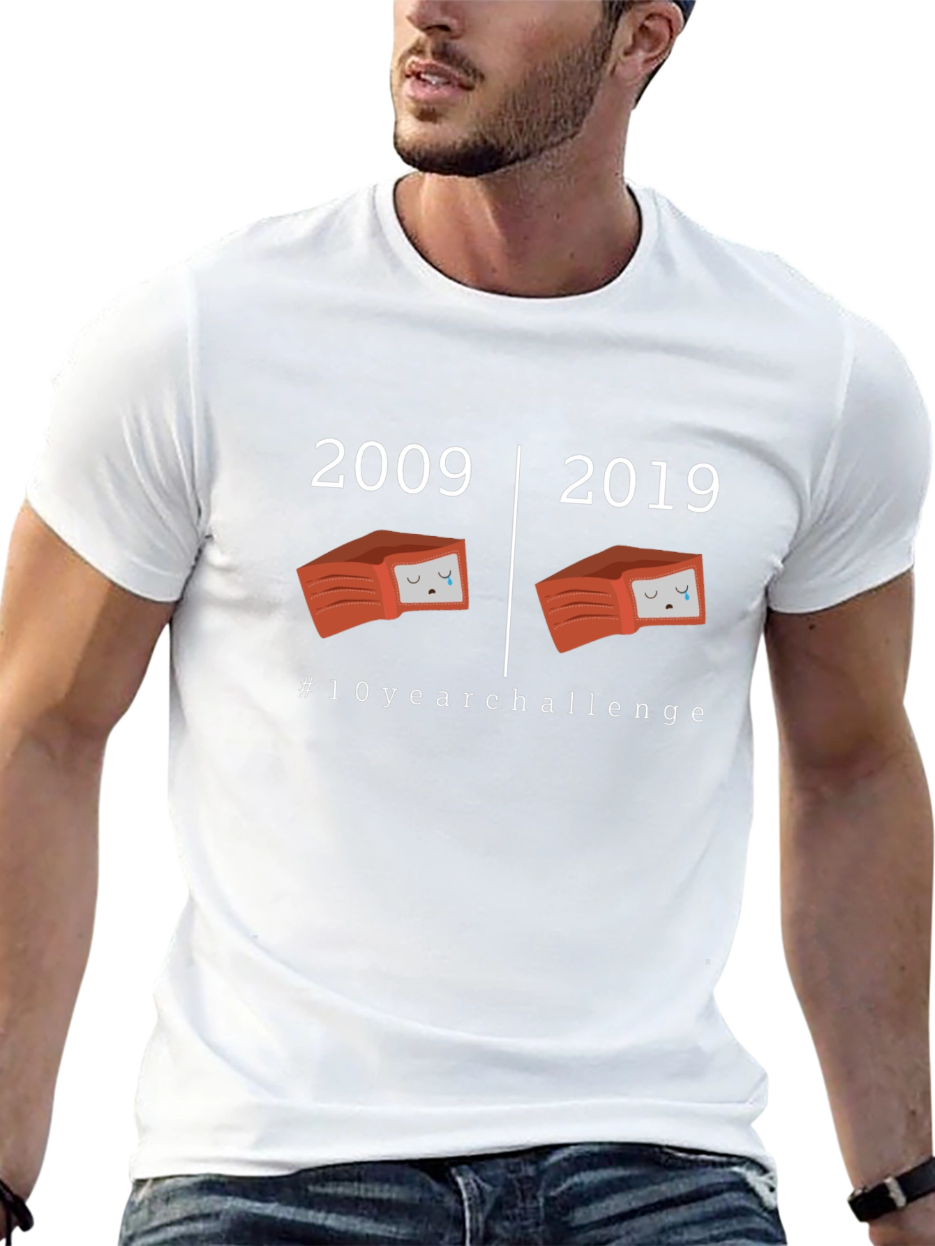2009 vs 2019 #10yearchallenge Black T-Shirt