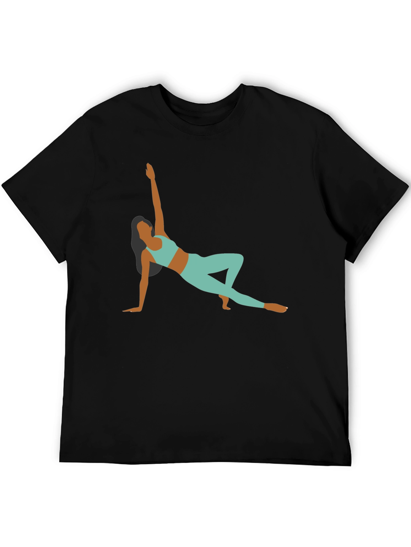 Yoga Pose Graphic Black T-Shirt