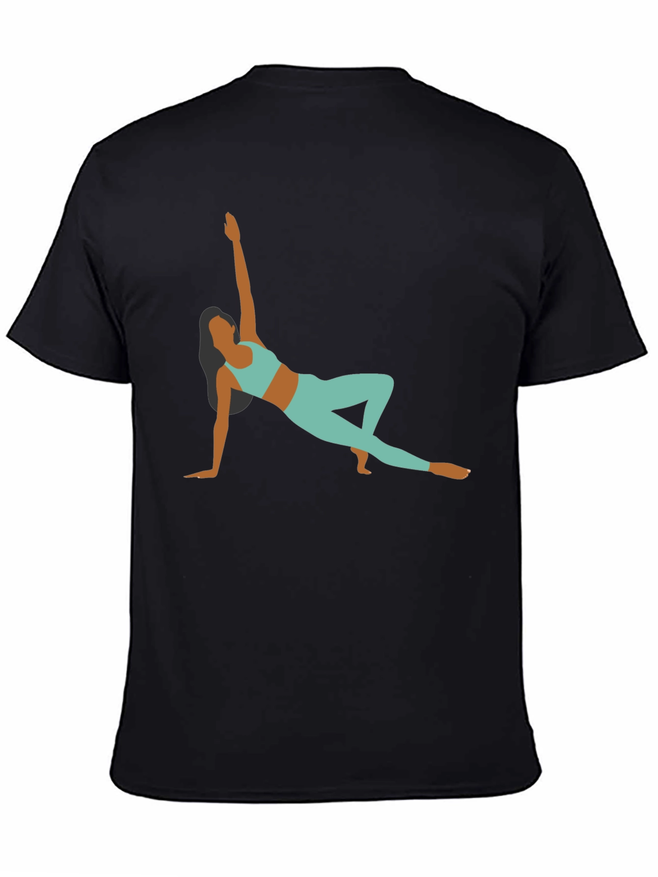 Yoga Pose Graphic Black T-Shirt