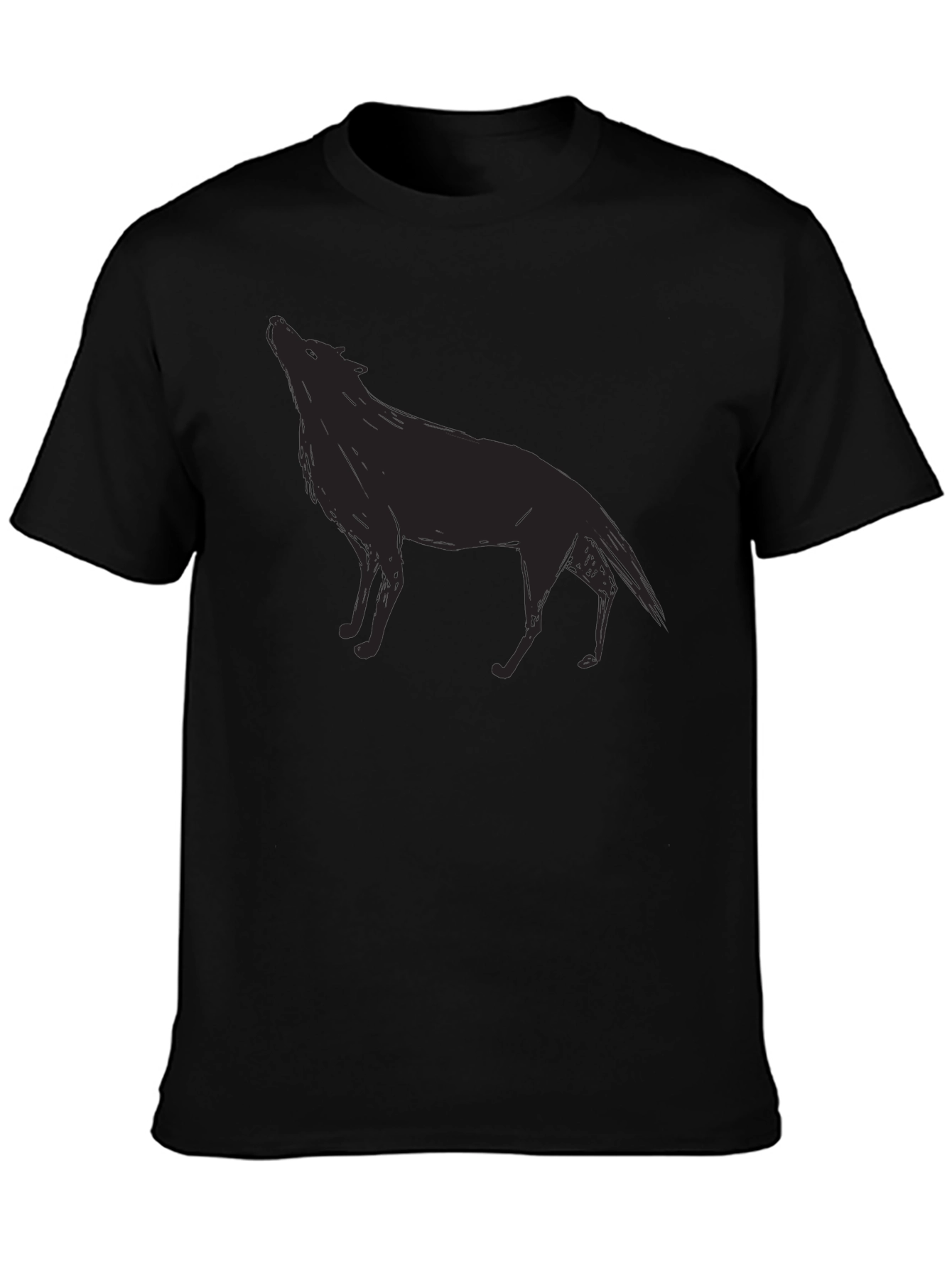 Wolf Silhouette Black T-Shirt