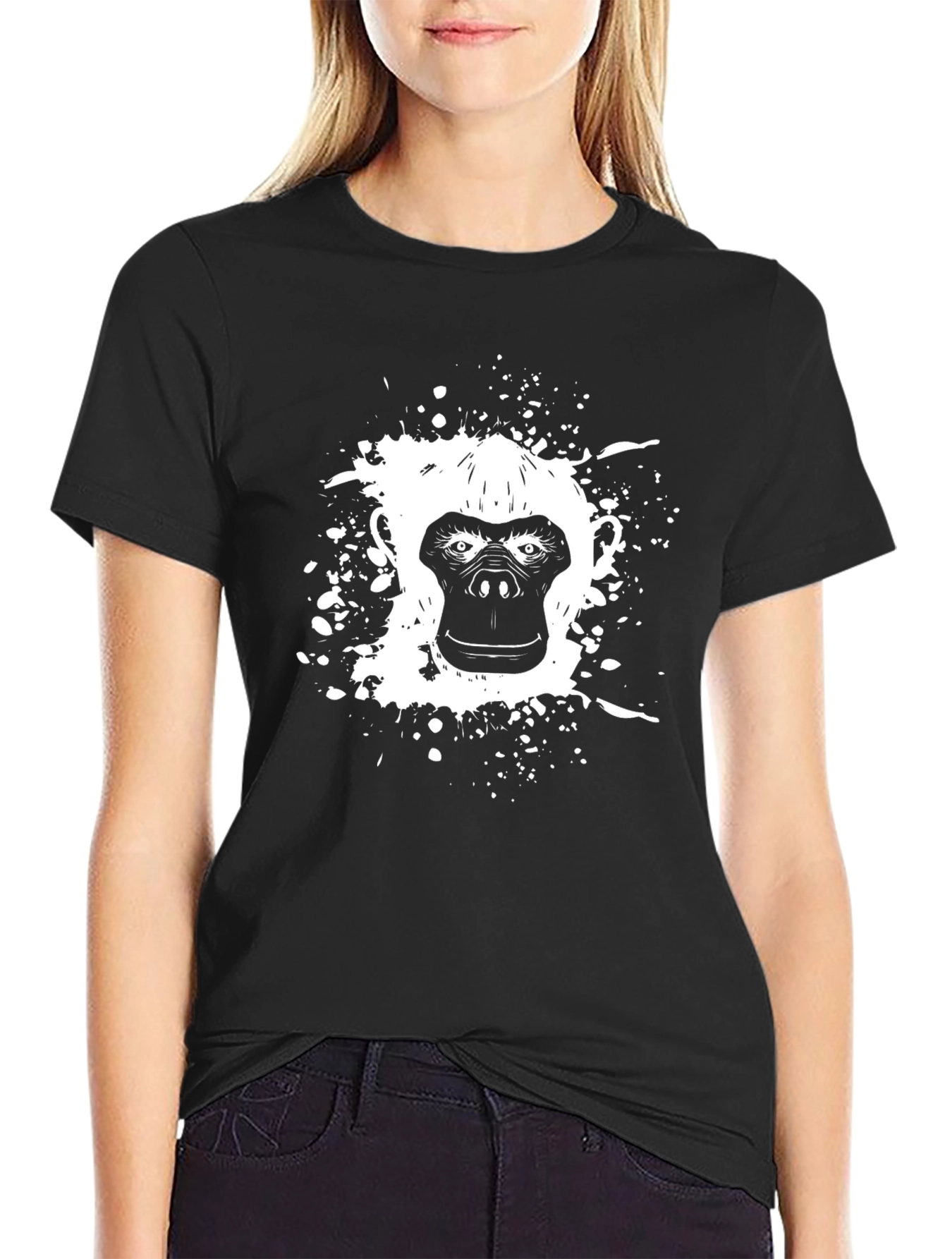 Ape Face Graphic Black T-Shirt
