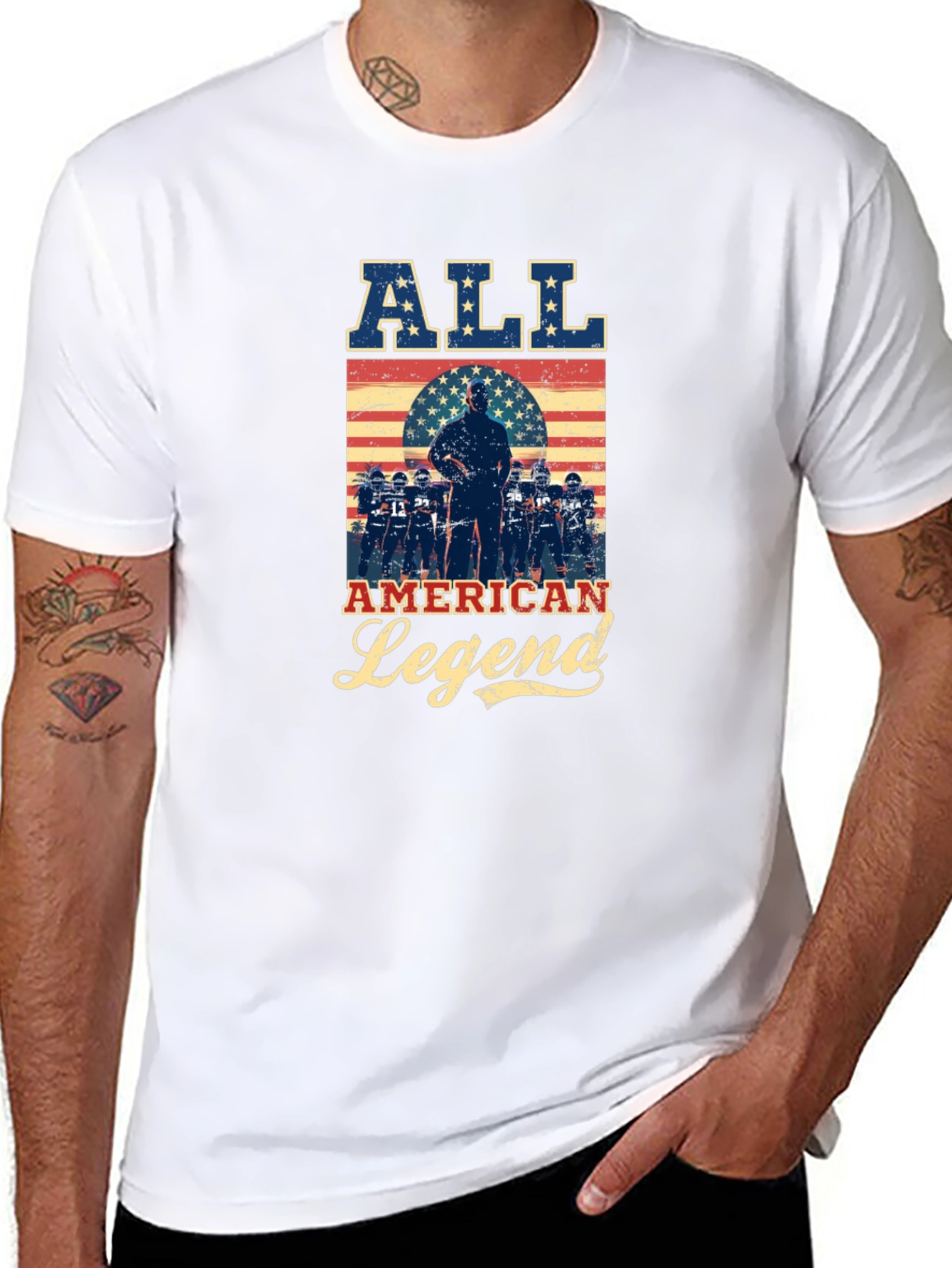 All American Legend T-Shirt Football Fan Tee