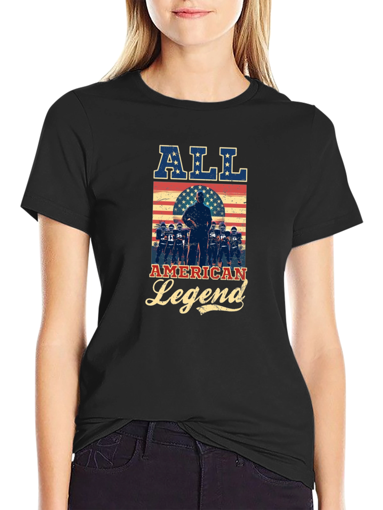 All American Legend T-Shirt Football Fan Tee