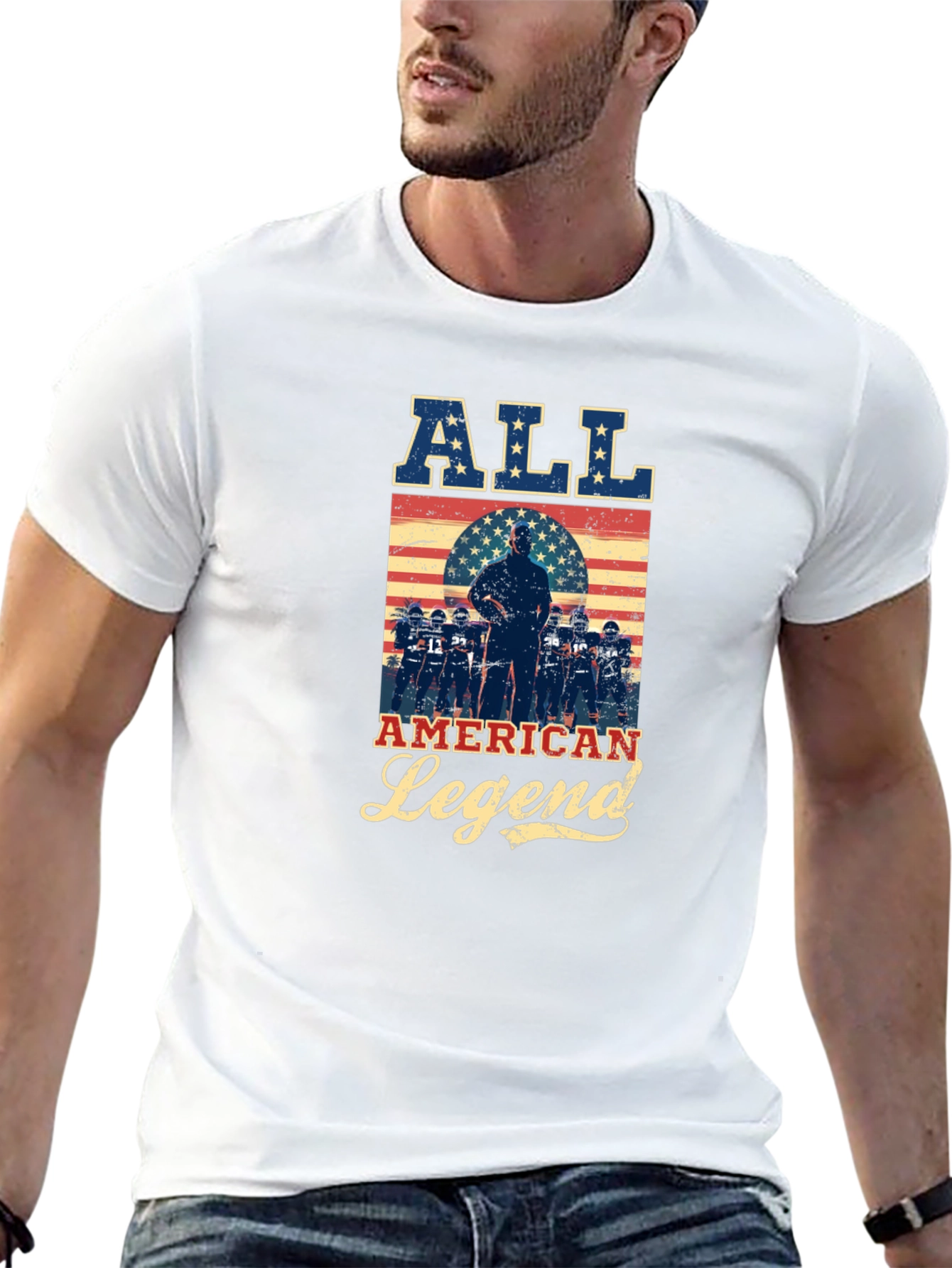 All American Legend T-Shirt Football Fan Tee