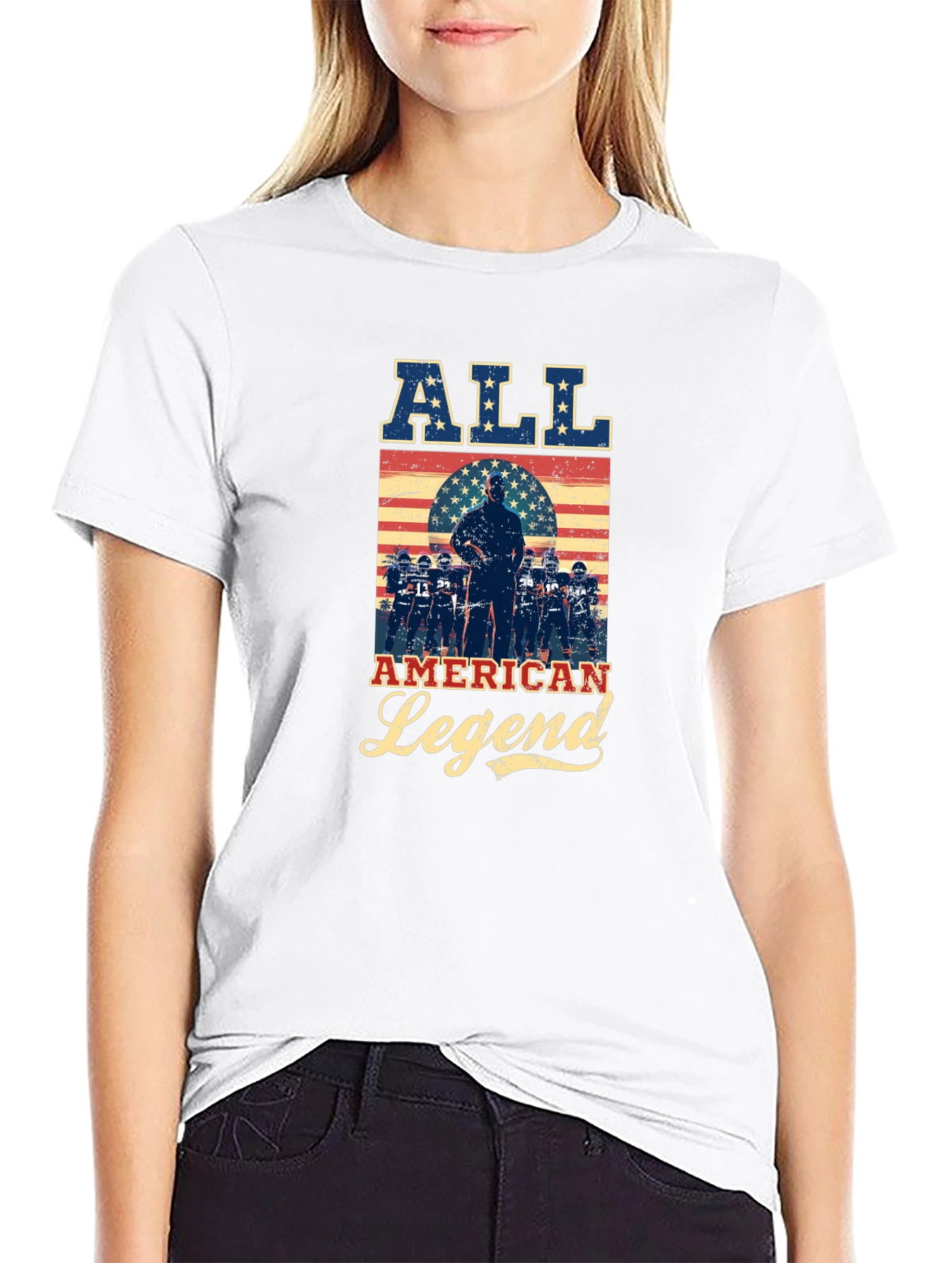 All American Legend T-Shirt Football Fan Tee