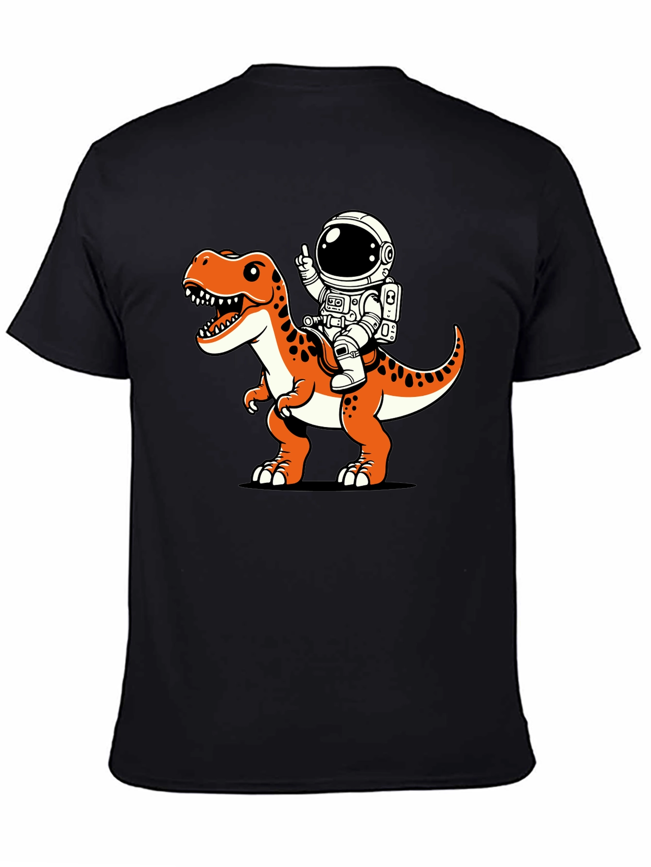 Astronaut Riding Dinosaur Graphic T-Shirt