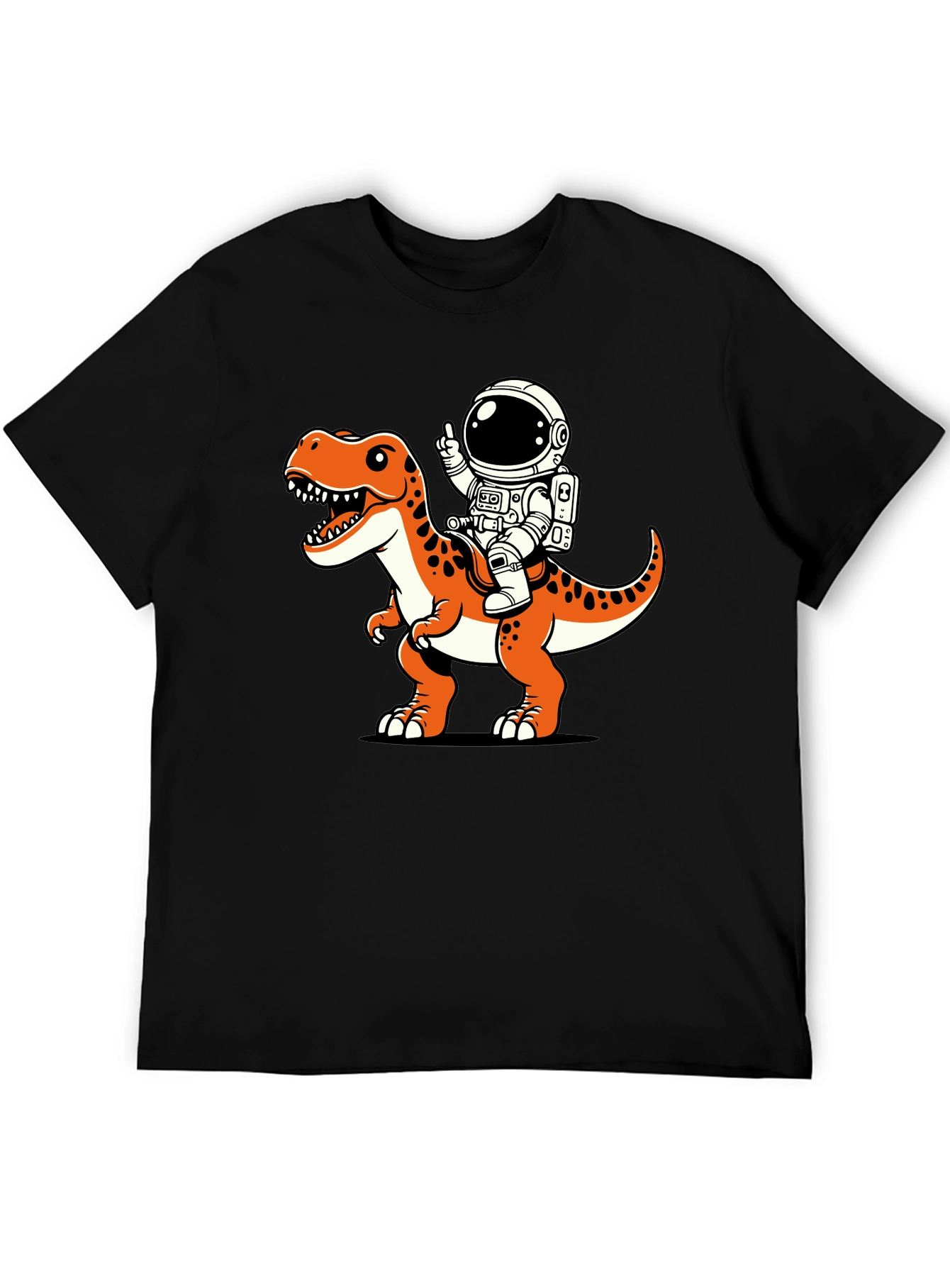 Astronaut Riding Dinosaur Graphic T-Shirt