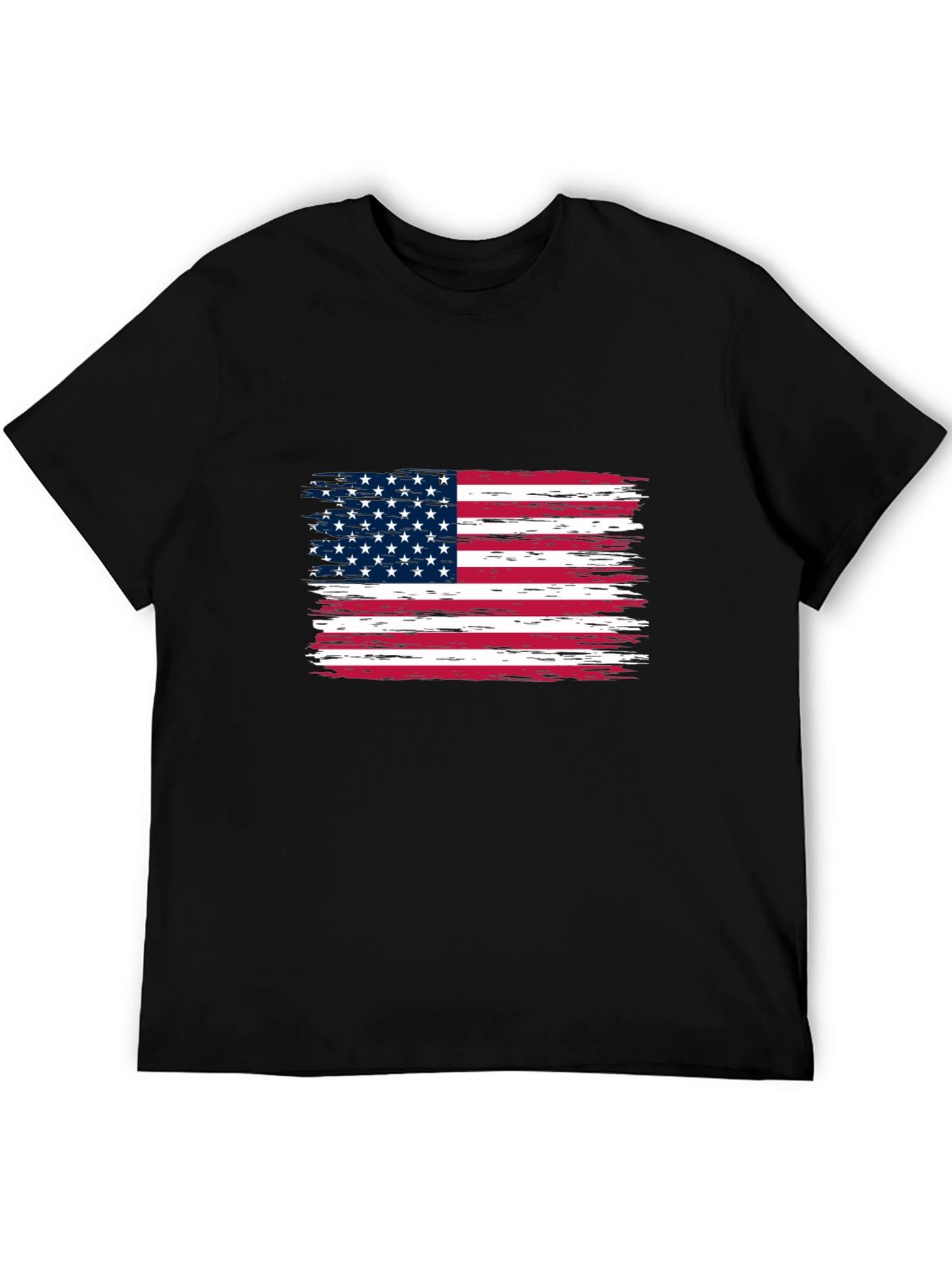 American Flag Graphic Print Tee
