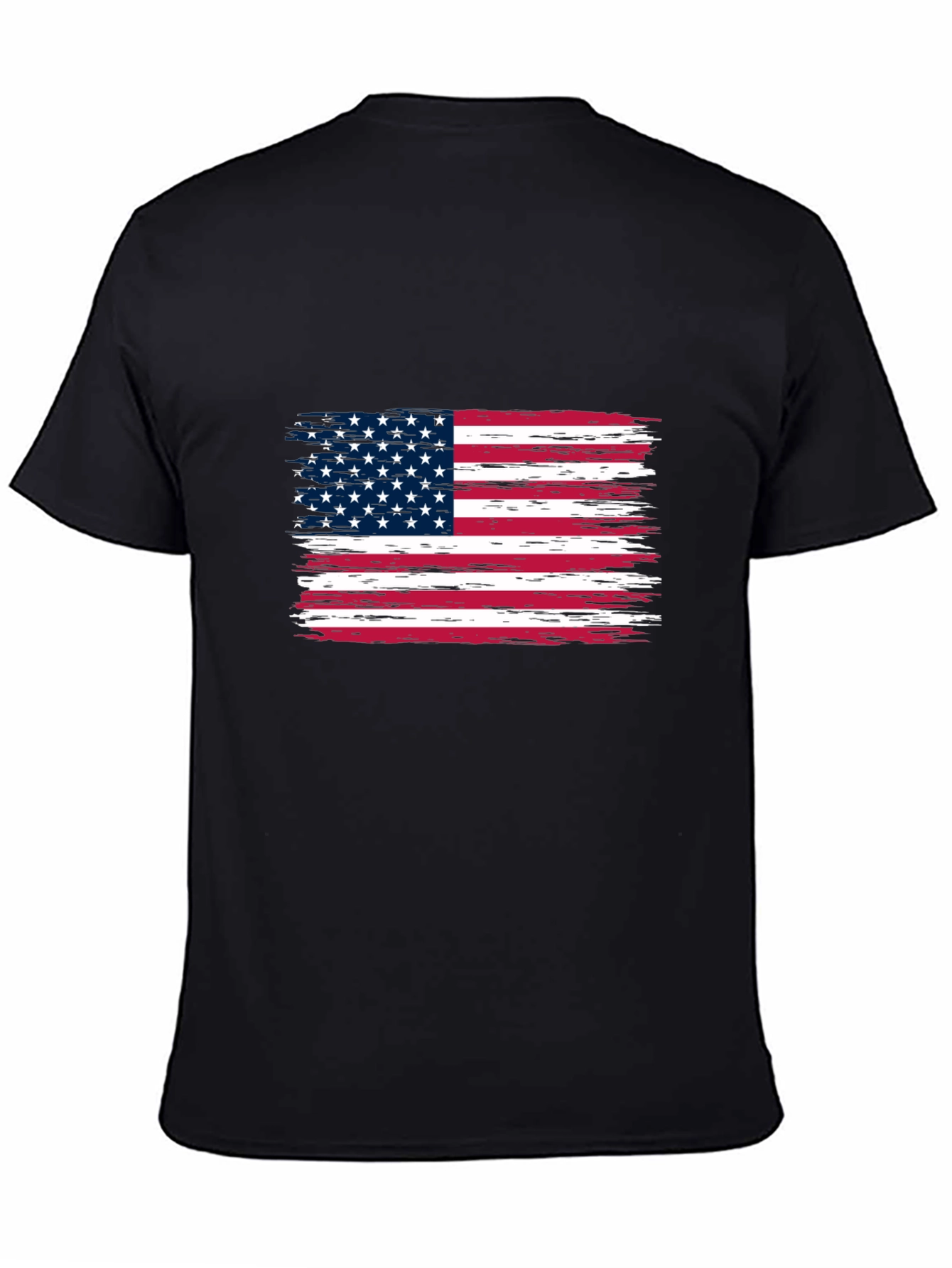 American Flag Graphic Print Tee