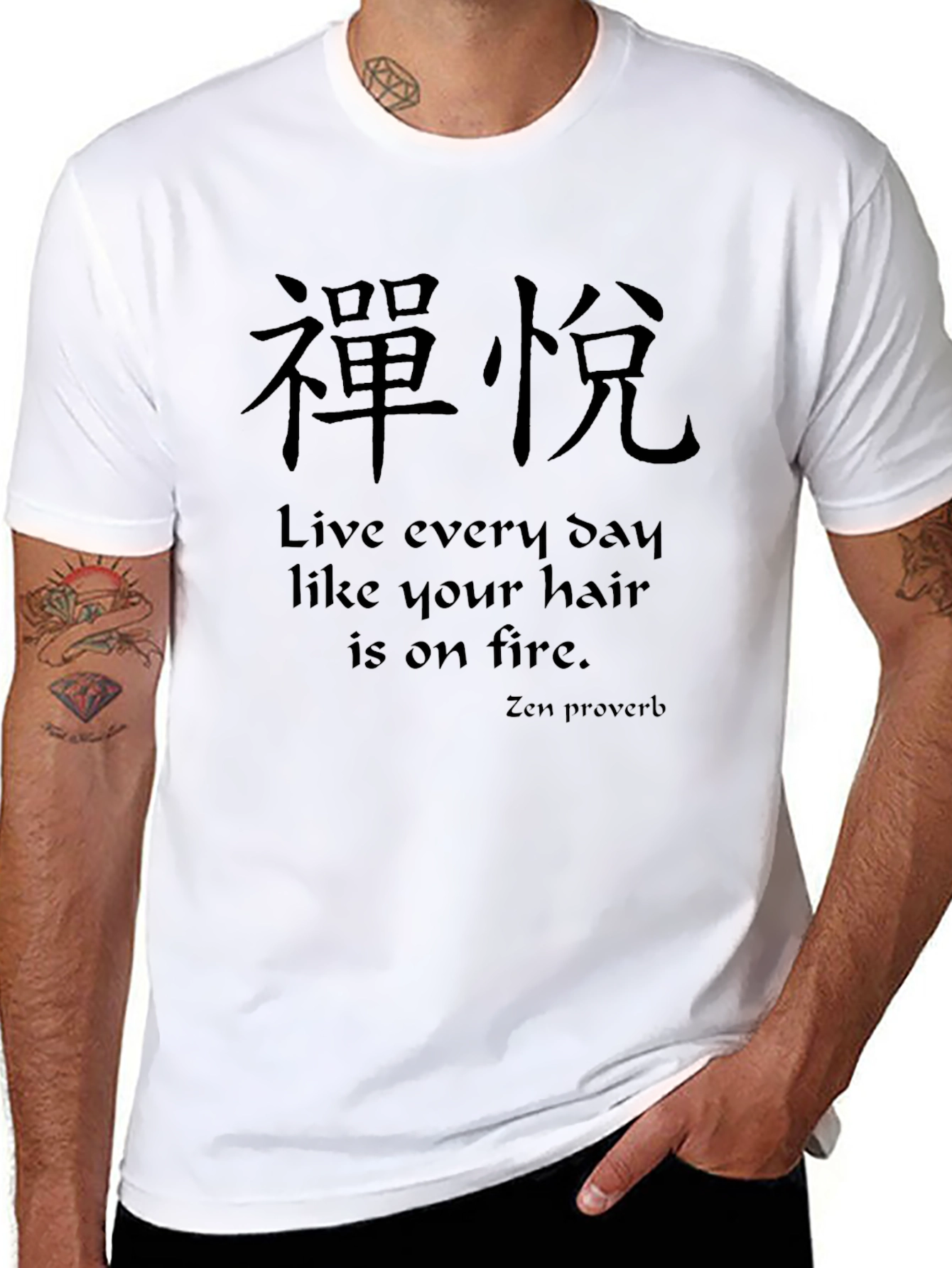 Zen Proverb Black T-Shirt
