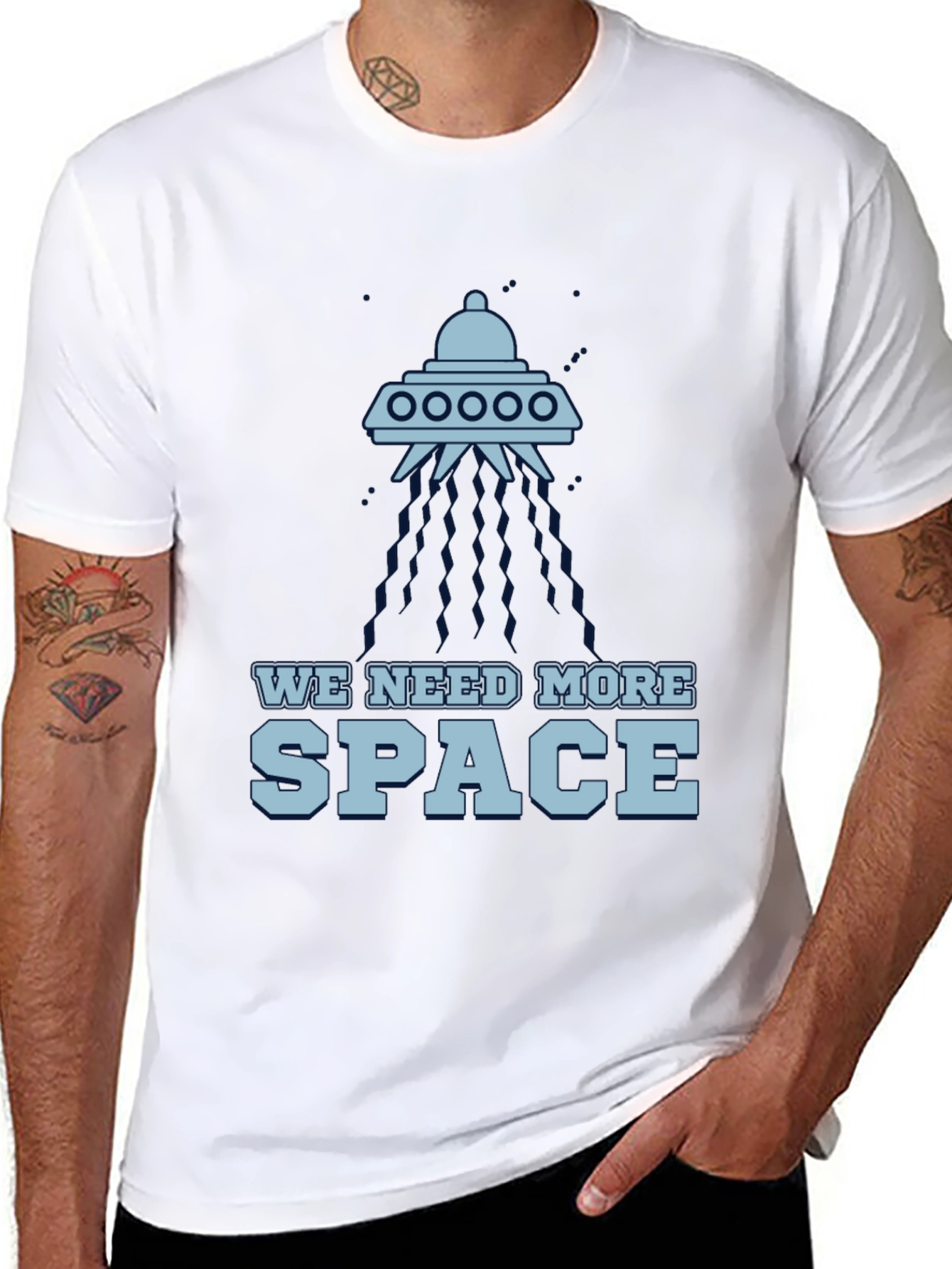 We Need More Space UFO Graphic T-Shirt