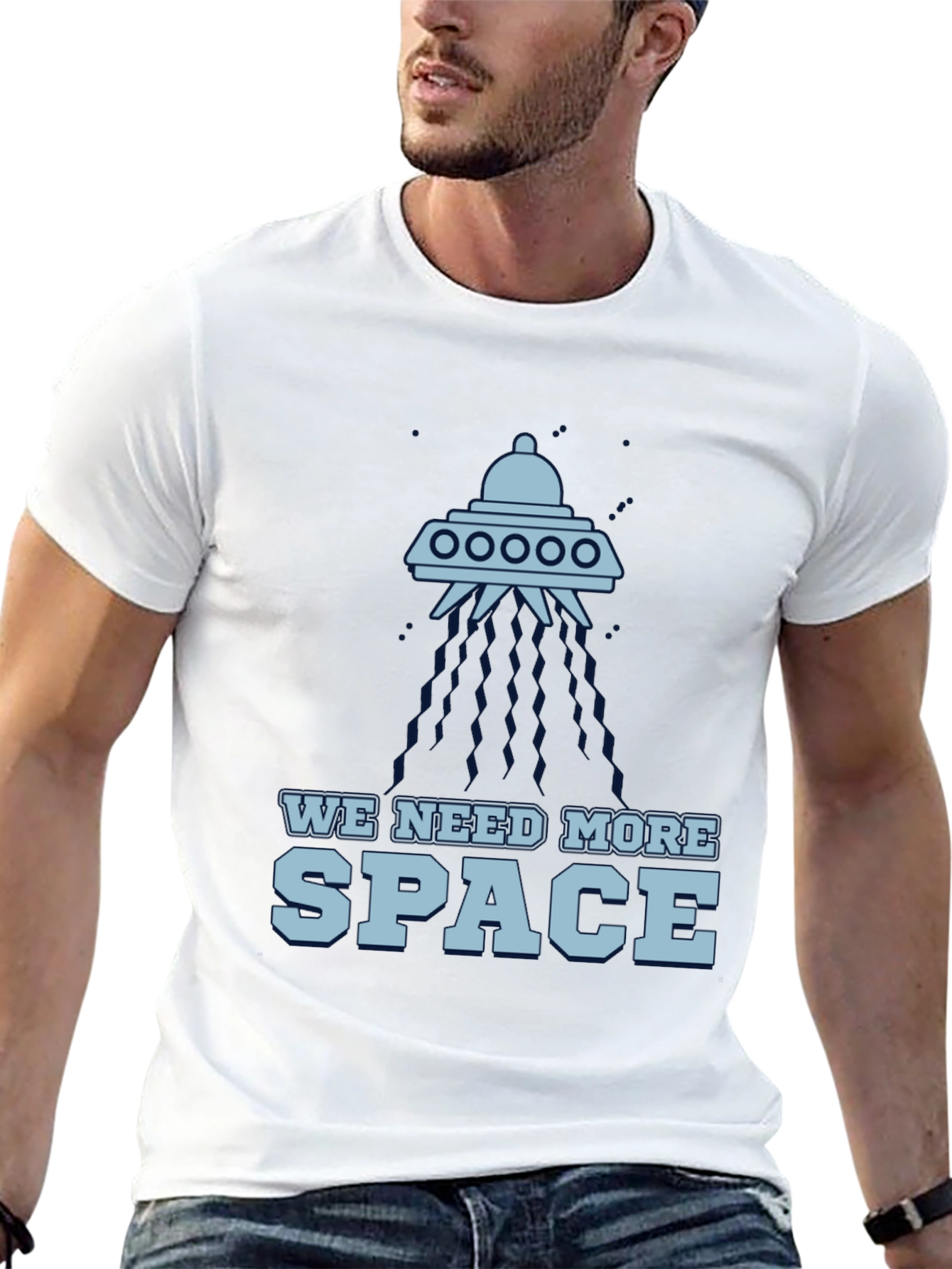 We Need More Space UFO Graphic T-Shirt