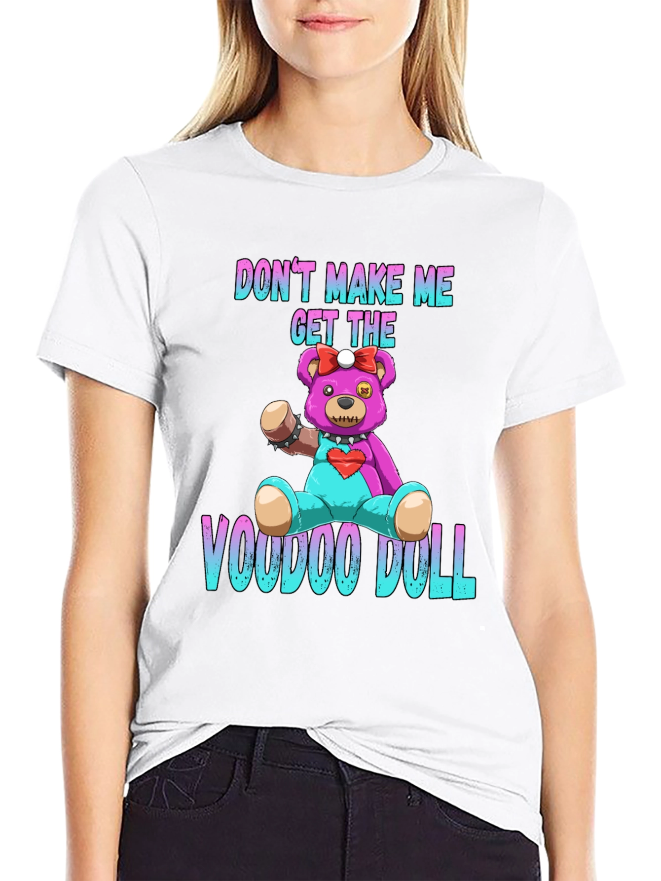 Voodoo Doll Graphic T-Shirt - Dark Humor Tee