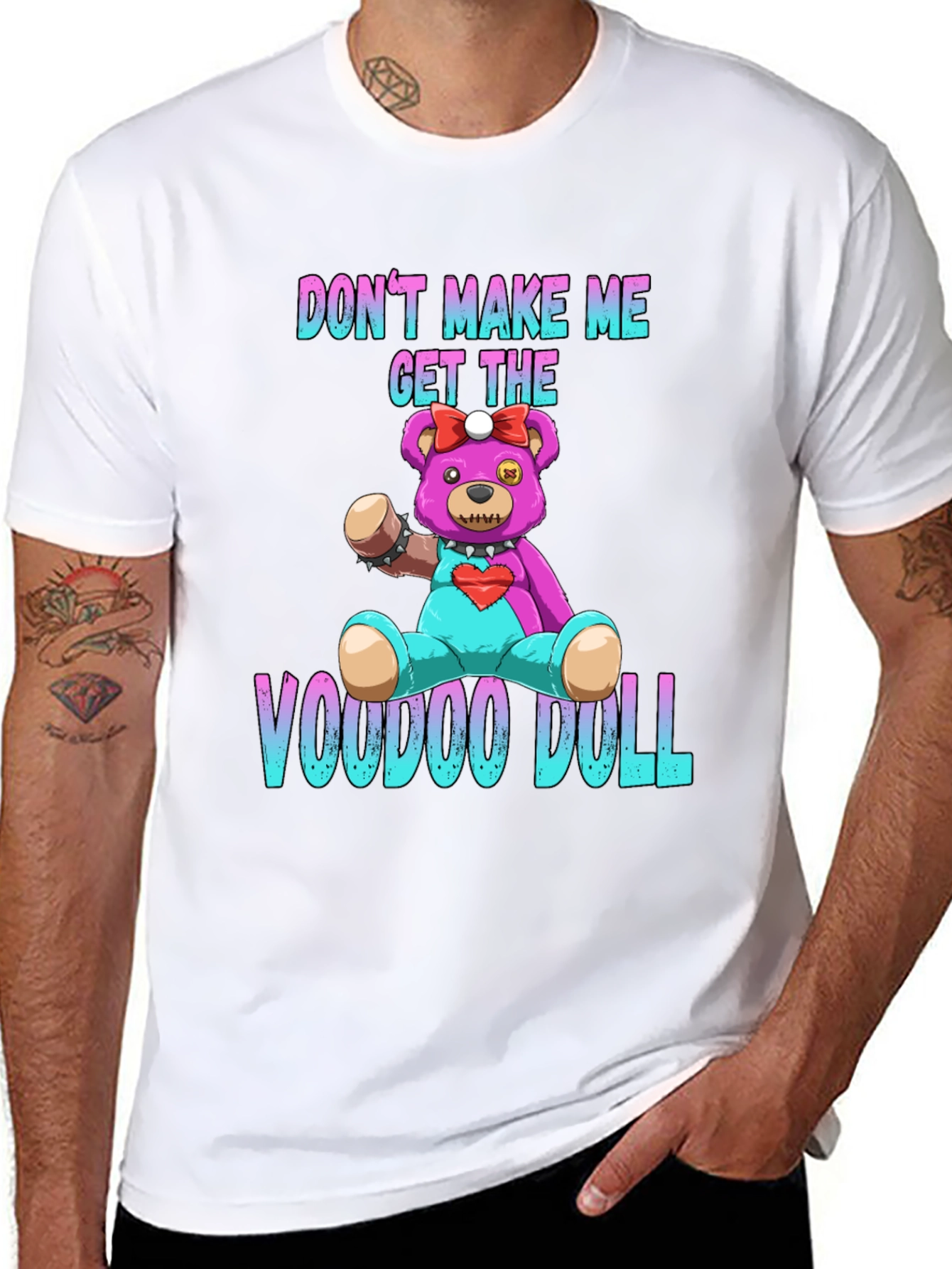Voodoo Doll Graphic T-Shirt - Dark Humor Tee