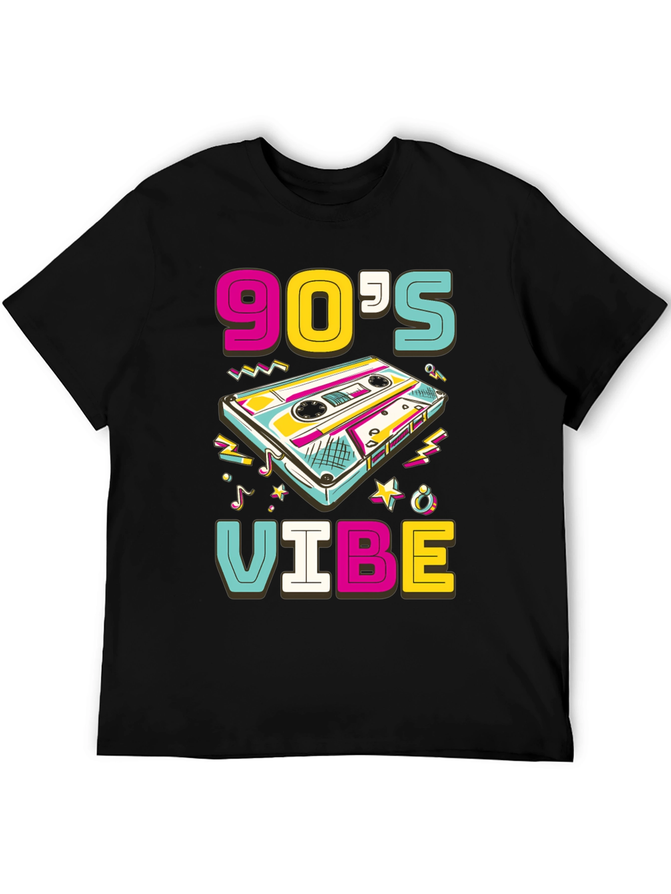 90s Vibe Graphic Tee - Retro Cassette Design