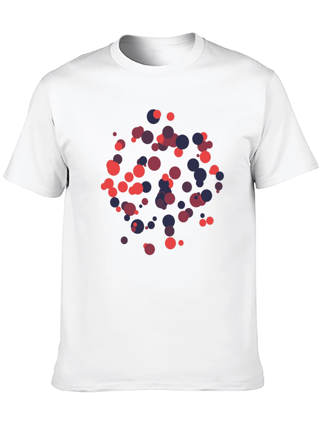 Abstract Dot Print Black T-Shirt