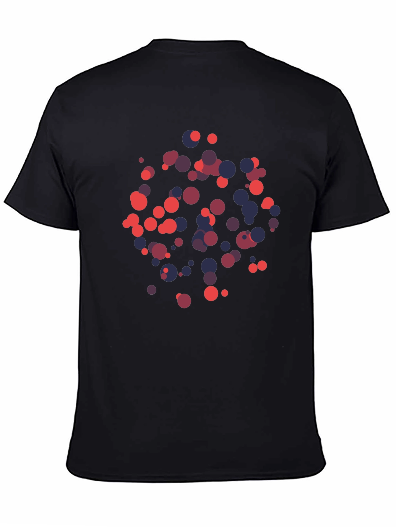 Abstract Dot Print Black T-Shirt
