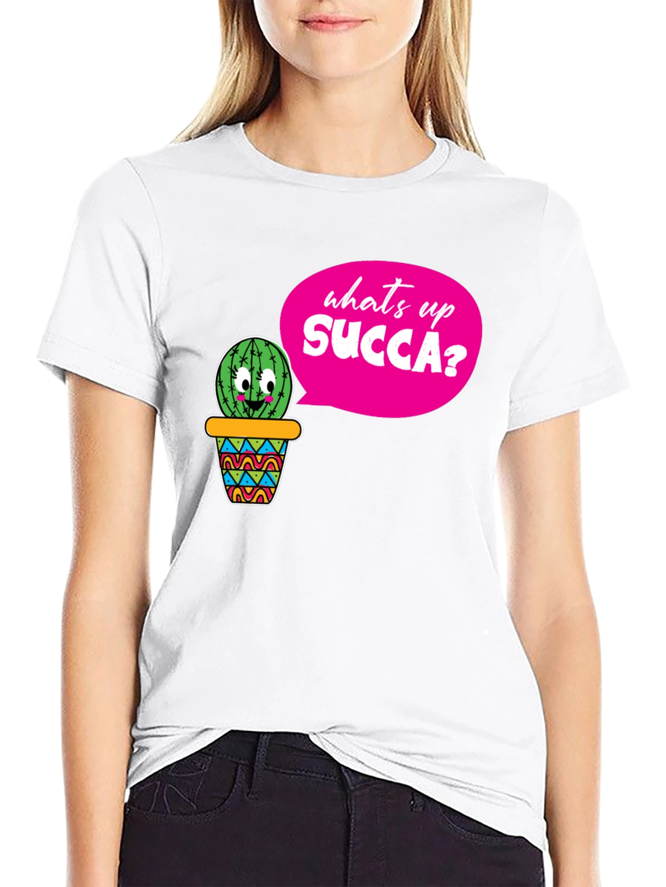Whats Up SUCCA? Funny Cactus T-Shirt