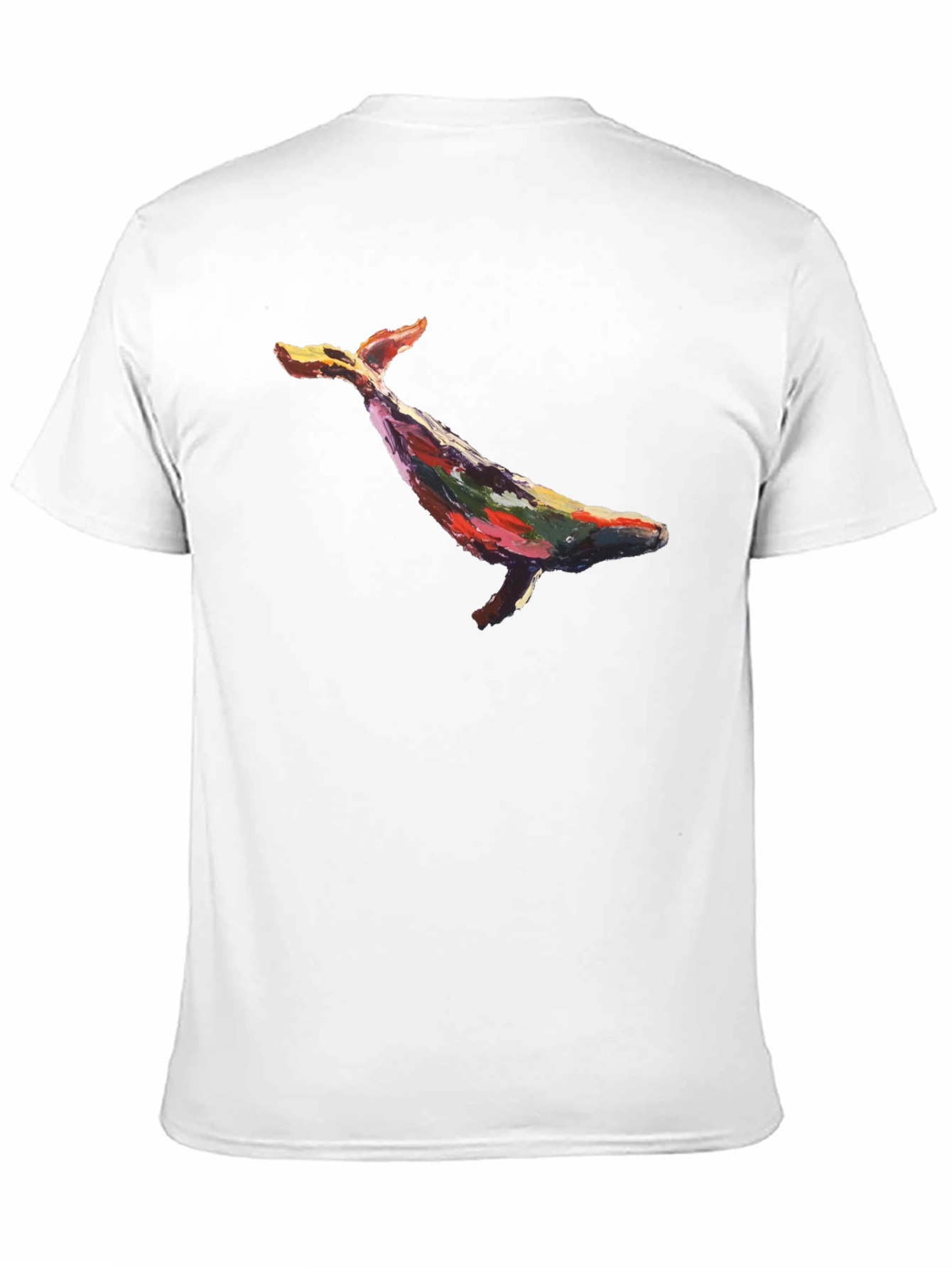 Whale Art Graphic Black T-Shirt