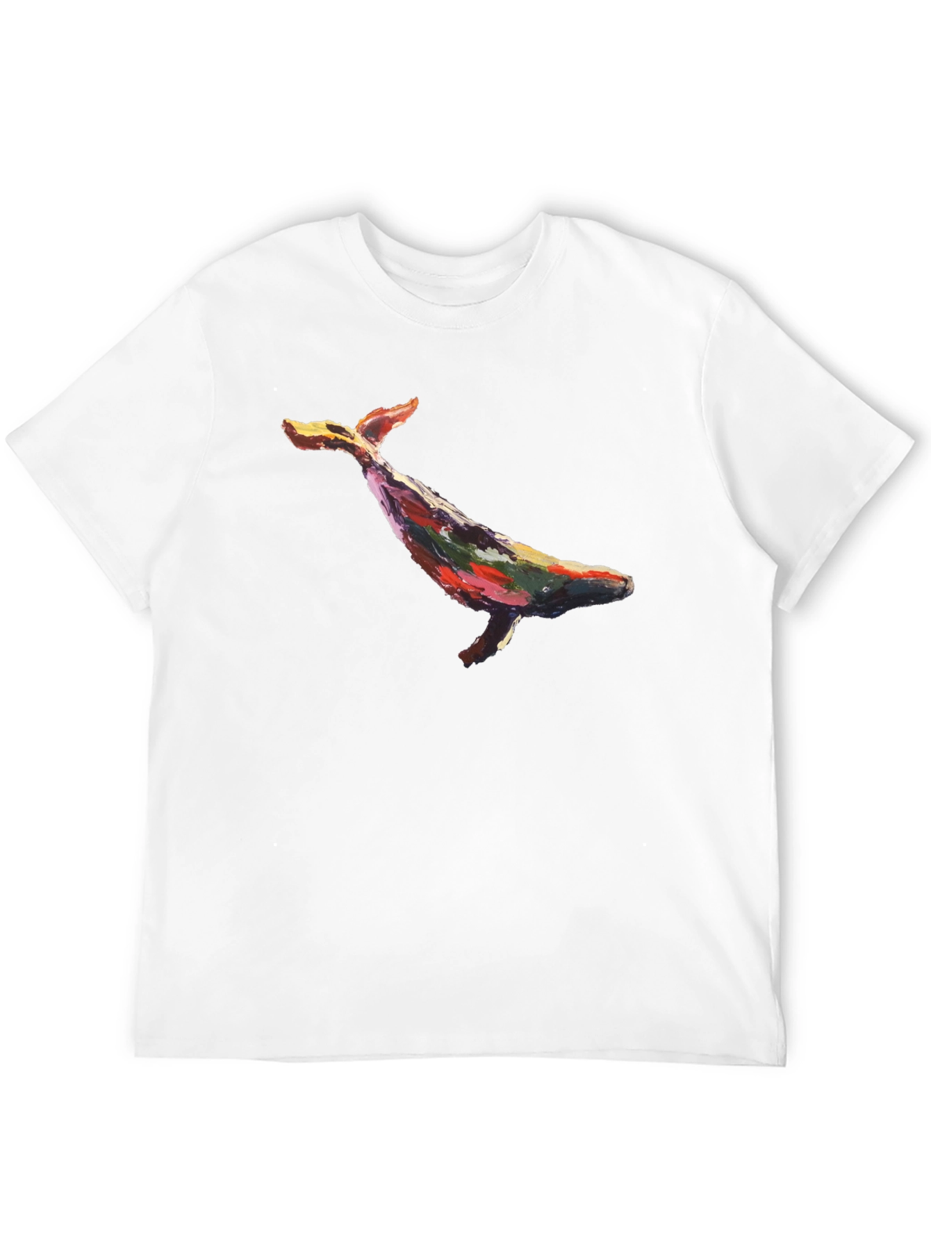 Whale Art Graphic Black T-Shirt
