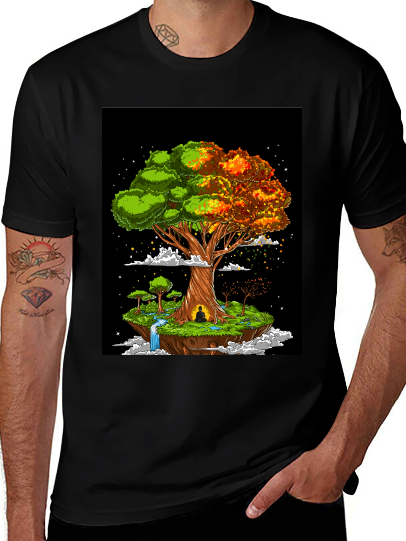 Yin Yang Tree Graphic Tee - Balance & Harmony