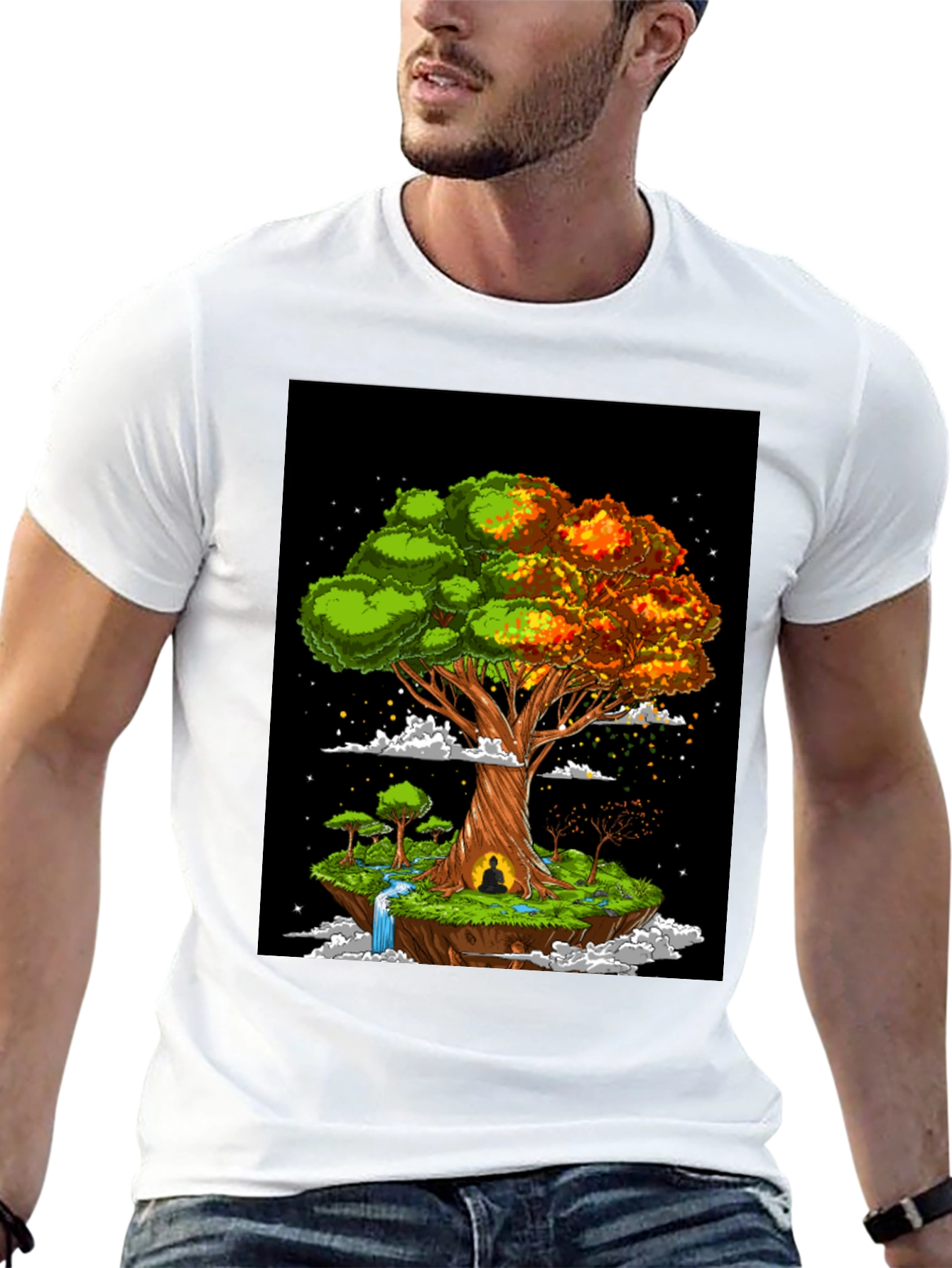 Yin Yang Tree Graphic Tee - Balance & Harmony