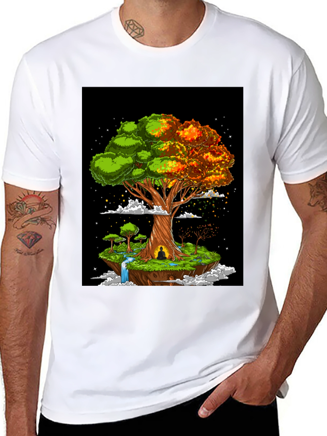 Yin Yang Tree Graphic Tee - Balance & Harmony
