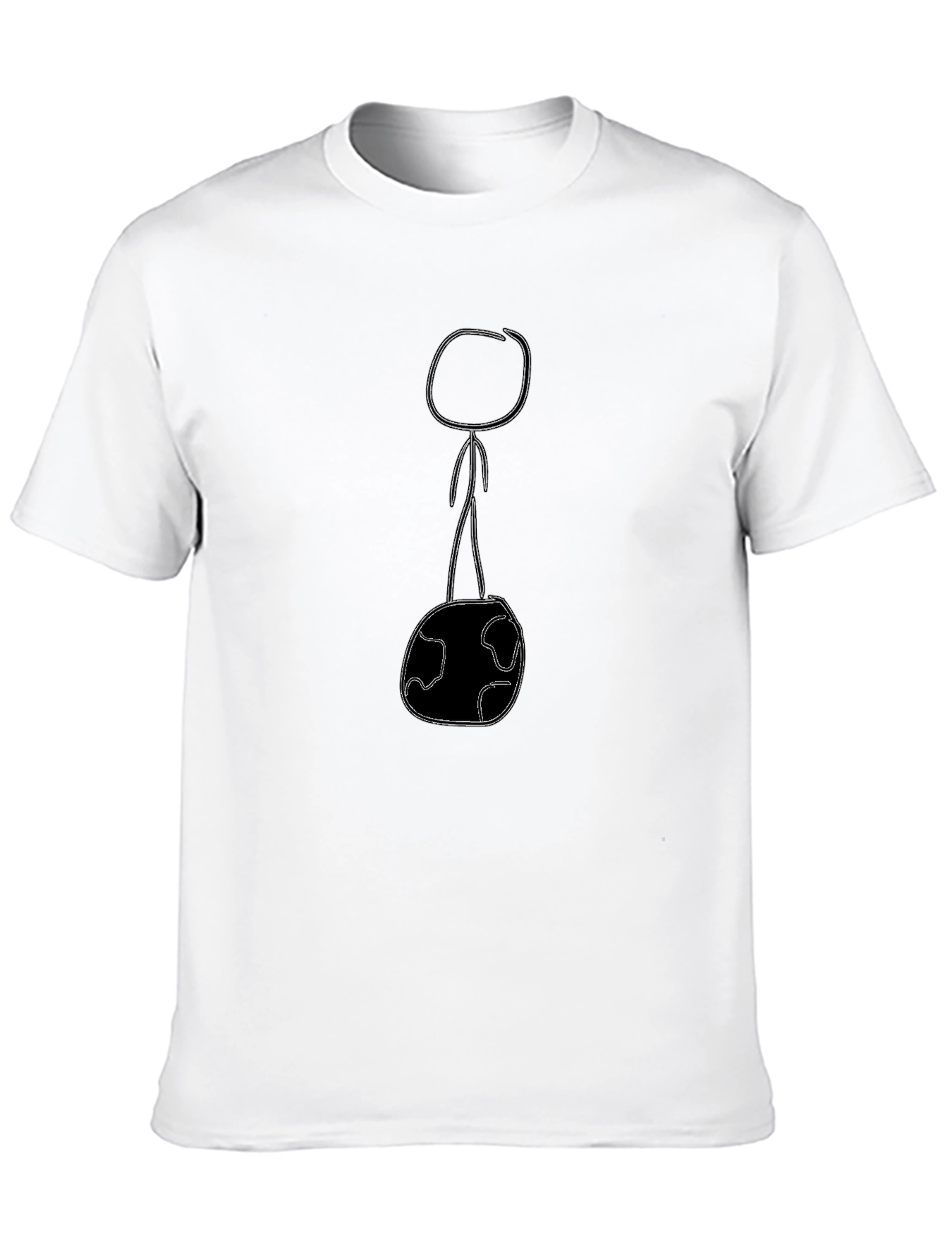 Whimsical World Graphic Tee - Casual Black T-Shirt